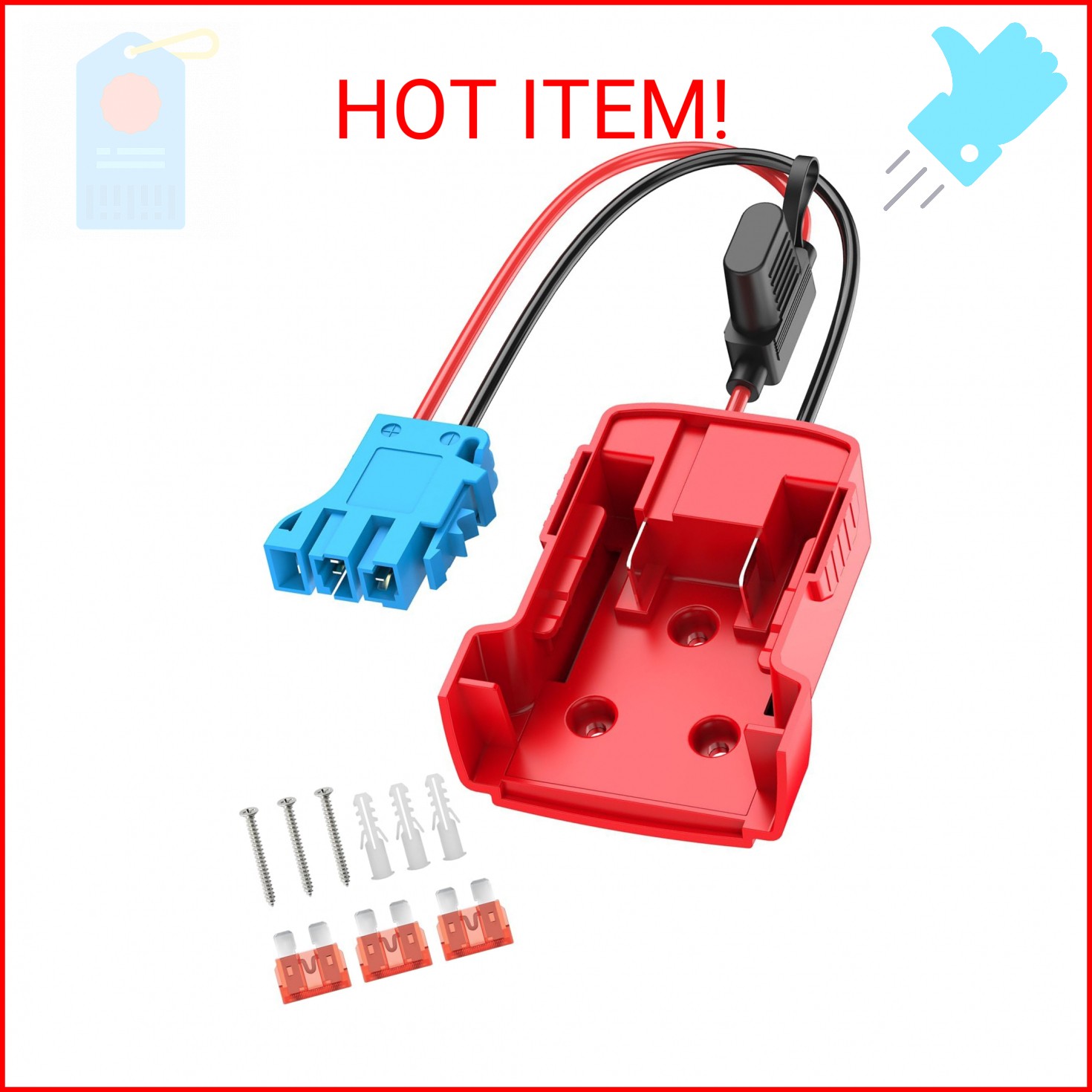 Kzreect Battery Adapter Compatible with Milwaukee 18V Battery, Conversion Kit wi