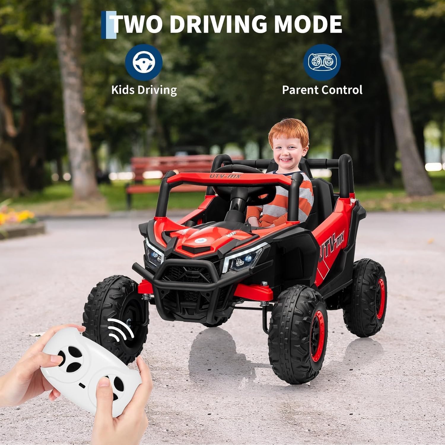 12V Kids Ride On Car UTV Truck Remote Control 4WD/2WD Electric Vehicle w/ Music