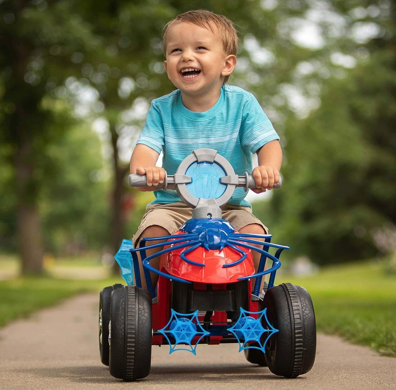 Spider-Man Quad Ride-On for Toddlers 18-30 , 44 lbs Max Capacity