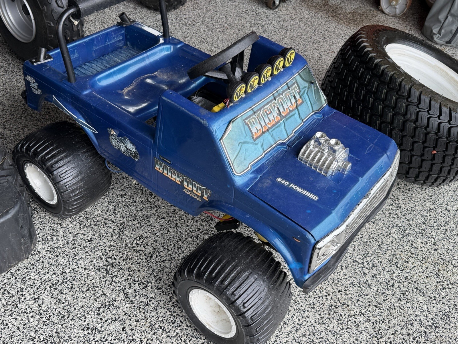 Power Wheels Bigfoot Blue Battery Operated Ride-On Truck Toy for Ages 3-7