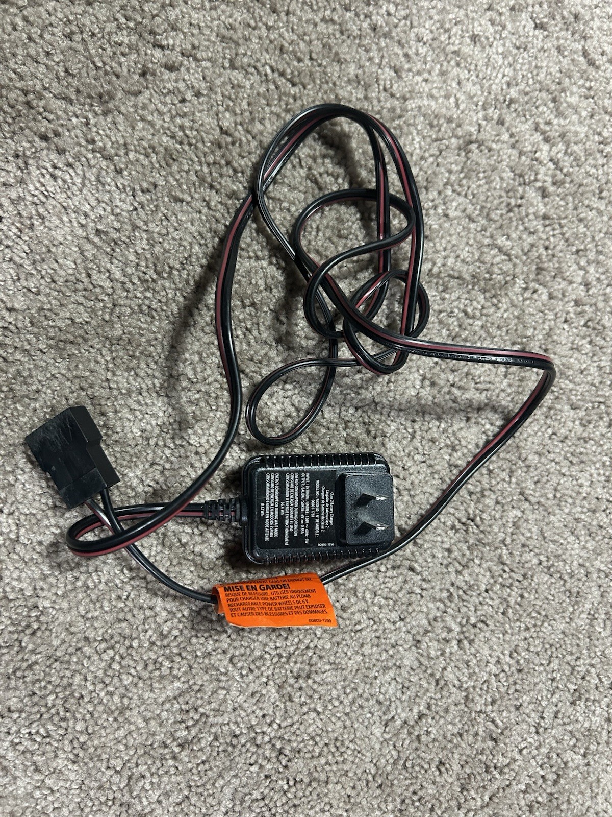 Genuine Fisher Price Power Wheels Battery Charger 12V 1.0A – 00801-1781