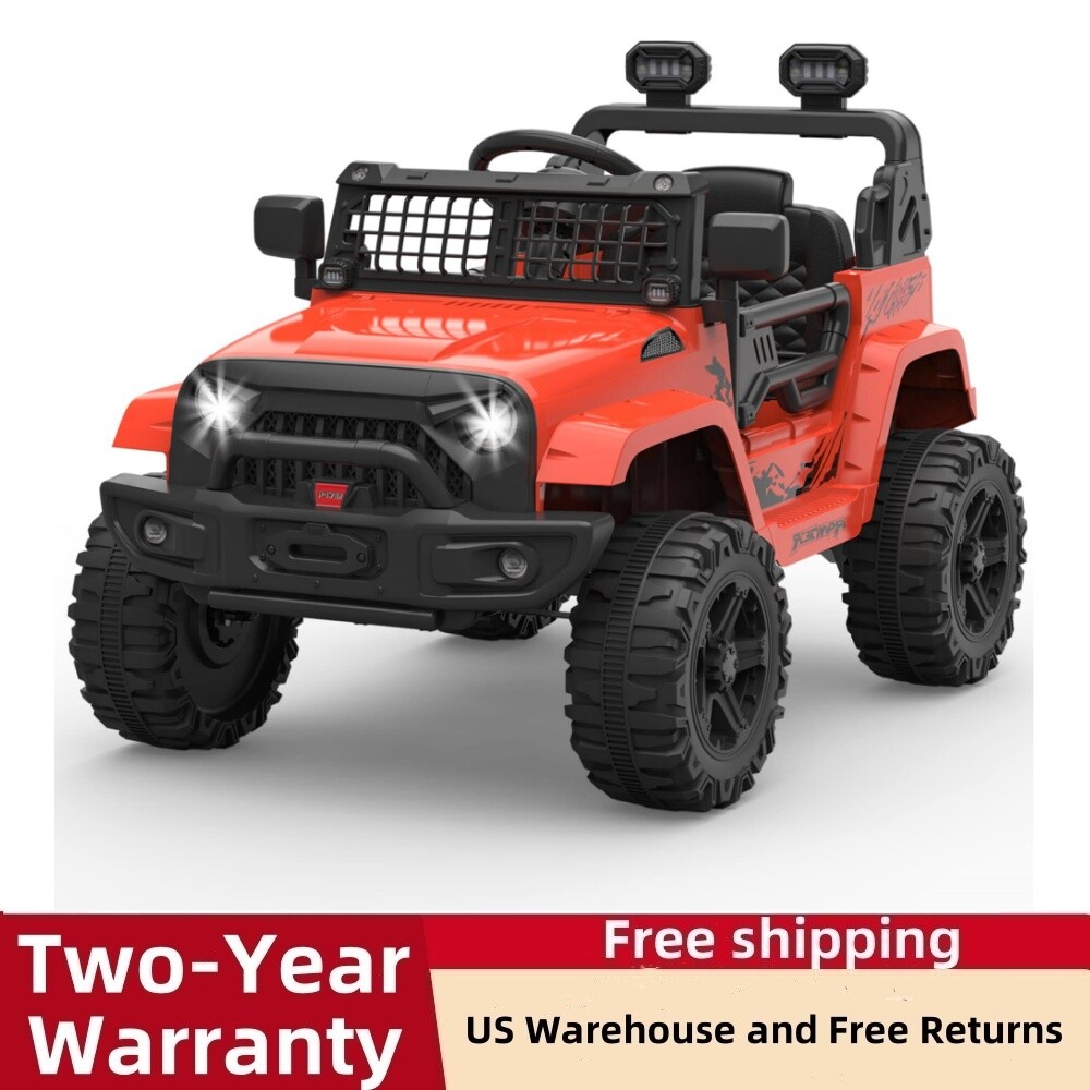 🍊12V Electric Ride-On Truck Car for Kids with Remote Control Spring Suspension