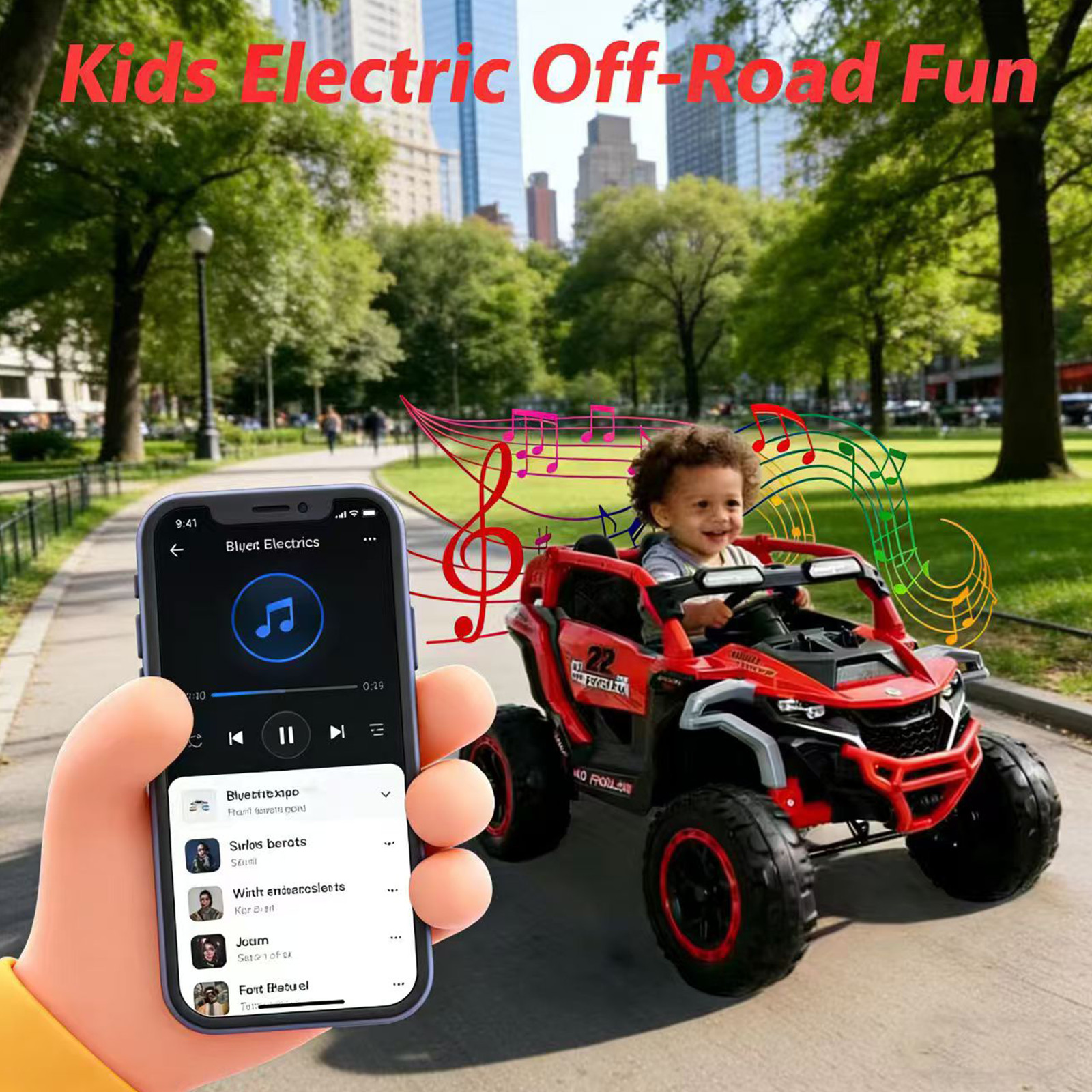12V Kids Electric Ride On Truck Car 2 Seater UTV Remote Control Suspension