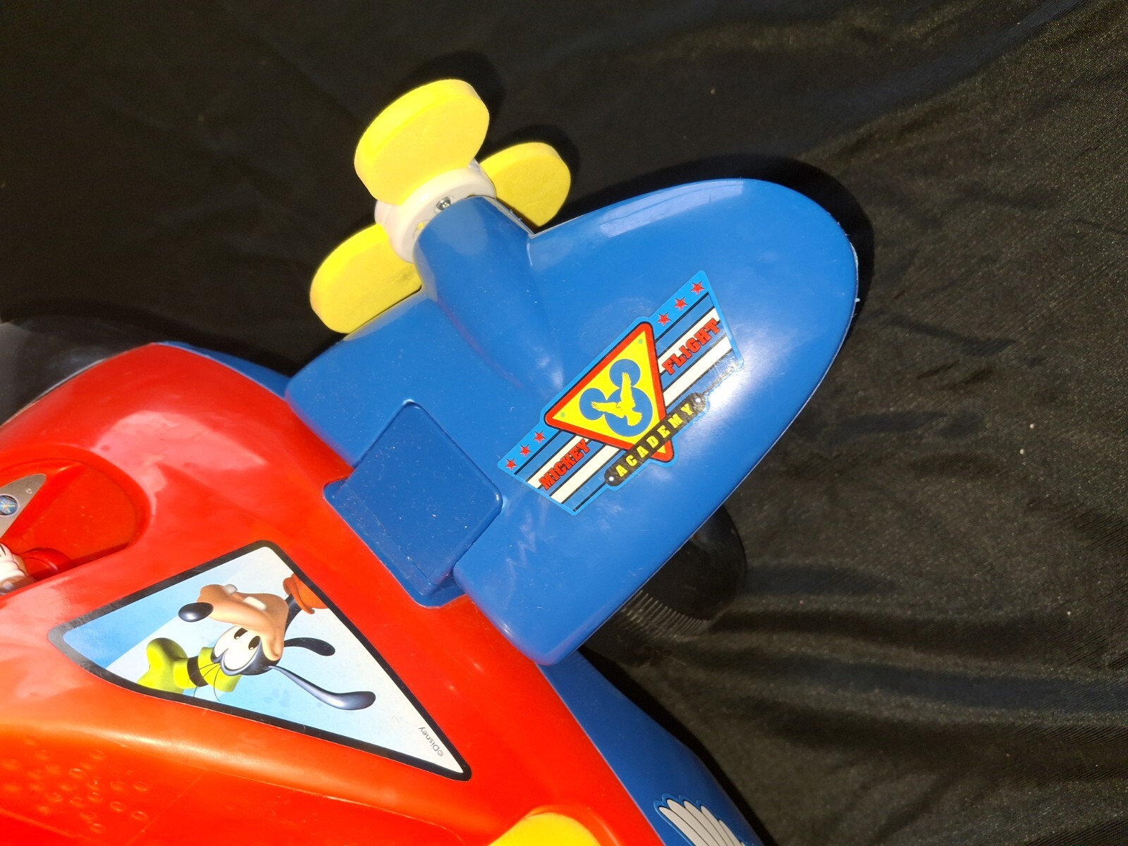 Kiddieland Disney Lights & Sounds Activity Ride-On Mickey Mouse Plane-No Handle