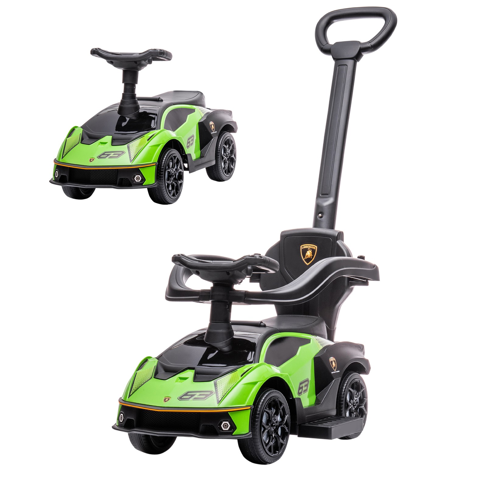 2 in 1 Ride on Push Car Essenza SCV12 Licensed Toddler Sliding Car, Manual Green