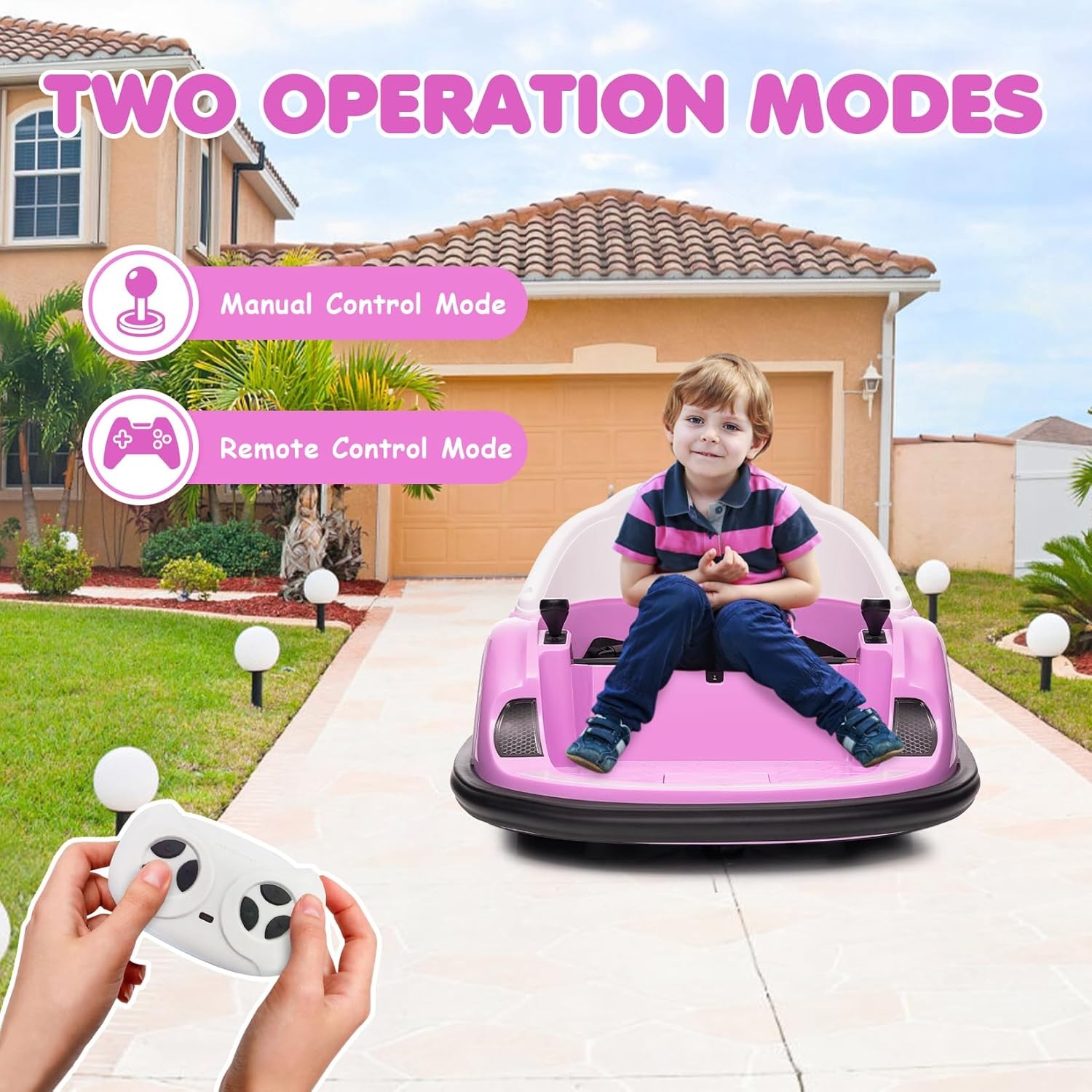 12V Ride On Bumper Car for Kids Toy Gifts Toddlers Electric Bumping Car with RC