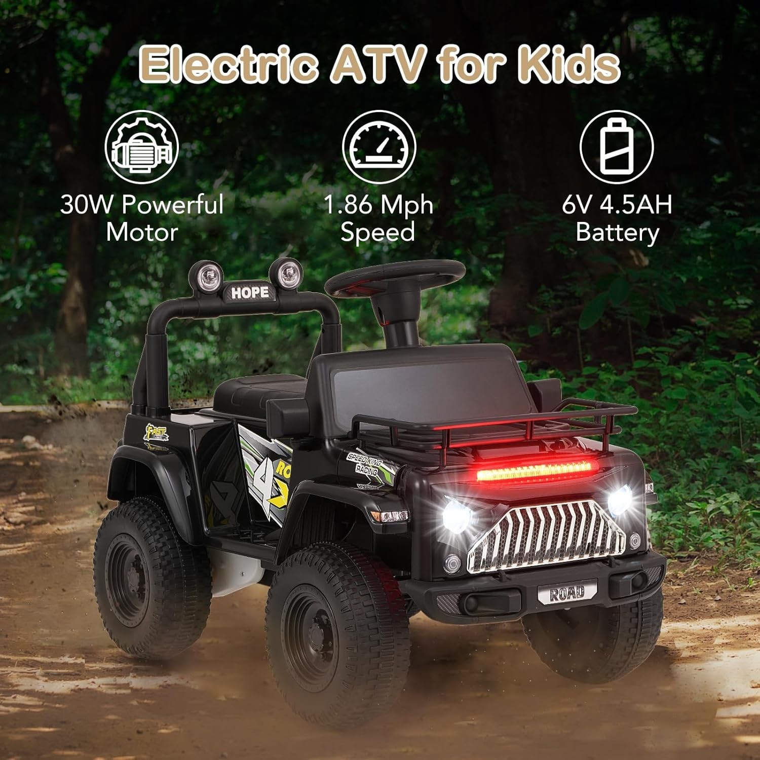 Carro Electrico Para Niños De 3 A 5 Años Montar Manejar Y Jugar Con Luces NUEVO