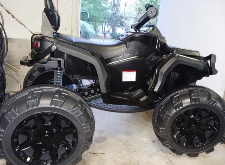 Kids ATV 4 Wheeler, 24V Electric ATV Ride On Toy for Kids, 400W Motor LED Lights