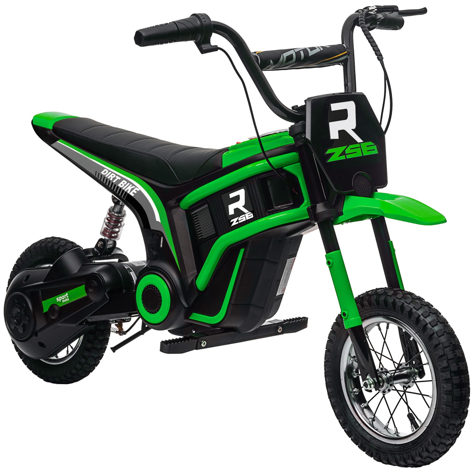 24V 350W 15 MPH Electric Dirt Bike Motorcycle w/ Twist Grip, Green