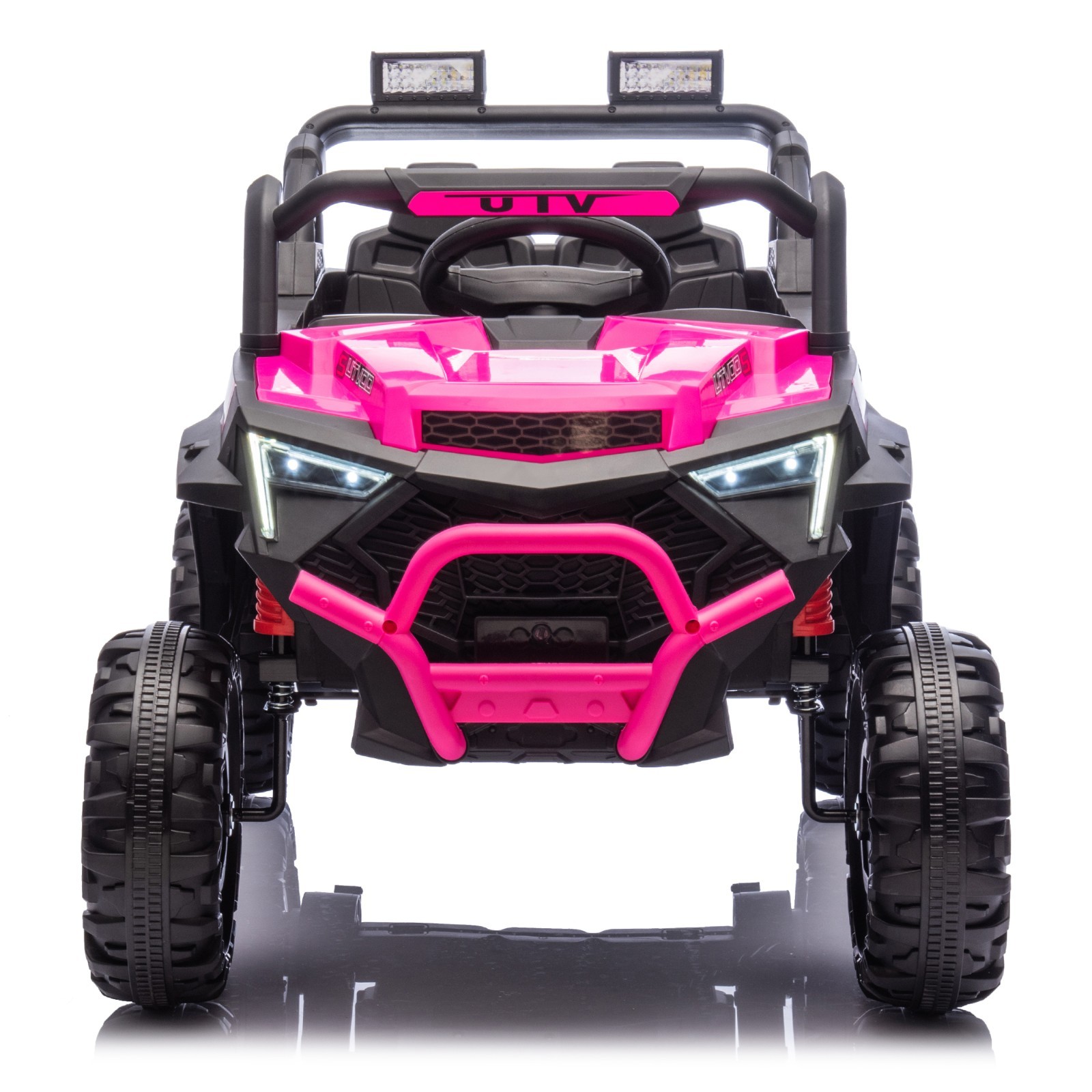 24V 400W Electric Ride on UTV Car Toys Power Wheels for Kids with Remote Pink