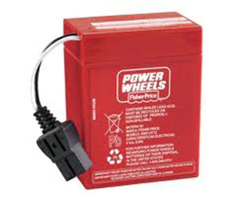00801-0712 6 Volt Red Battery & Charger Combo Power Wheels 6V Fisher Price
