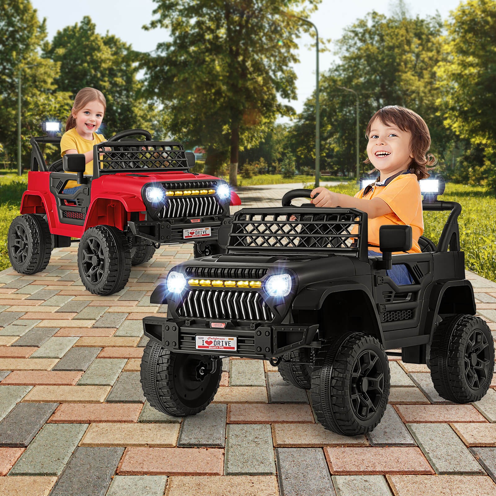 12V Kids Ride on Truck Car Battery Powered Toddler Electric Vehicle w/ 3 Speeds