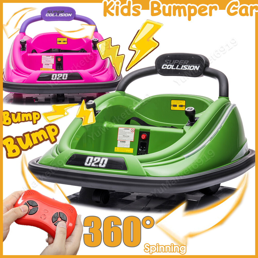 12V Kids Ride on Bumper Car 360° Spinning Electric Vehicle w/Remote Control MP3