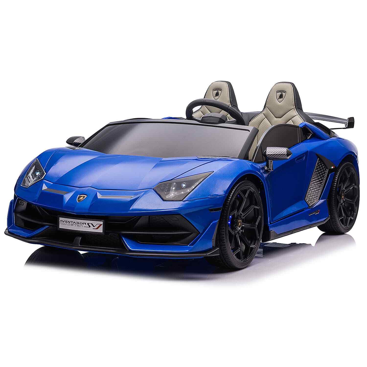 24V 2 SEATS LICENSED LAMBORGHINI AVENTADOR SVJ KIDS RIDE-ON SPORTS CAR,LIGHTS+RC