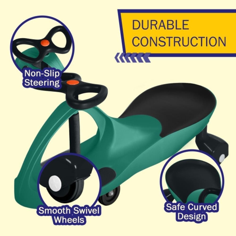 Durable Wiggle Car Ride-On – Engaging Outdoor Toy for Kids 3+ – Quiet & Safe