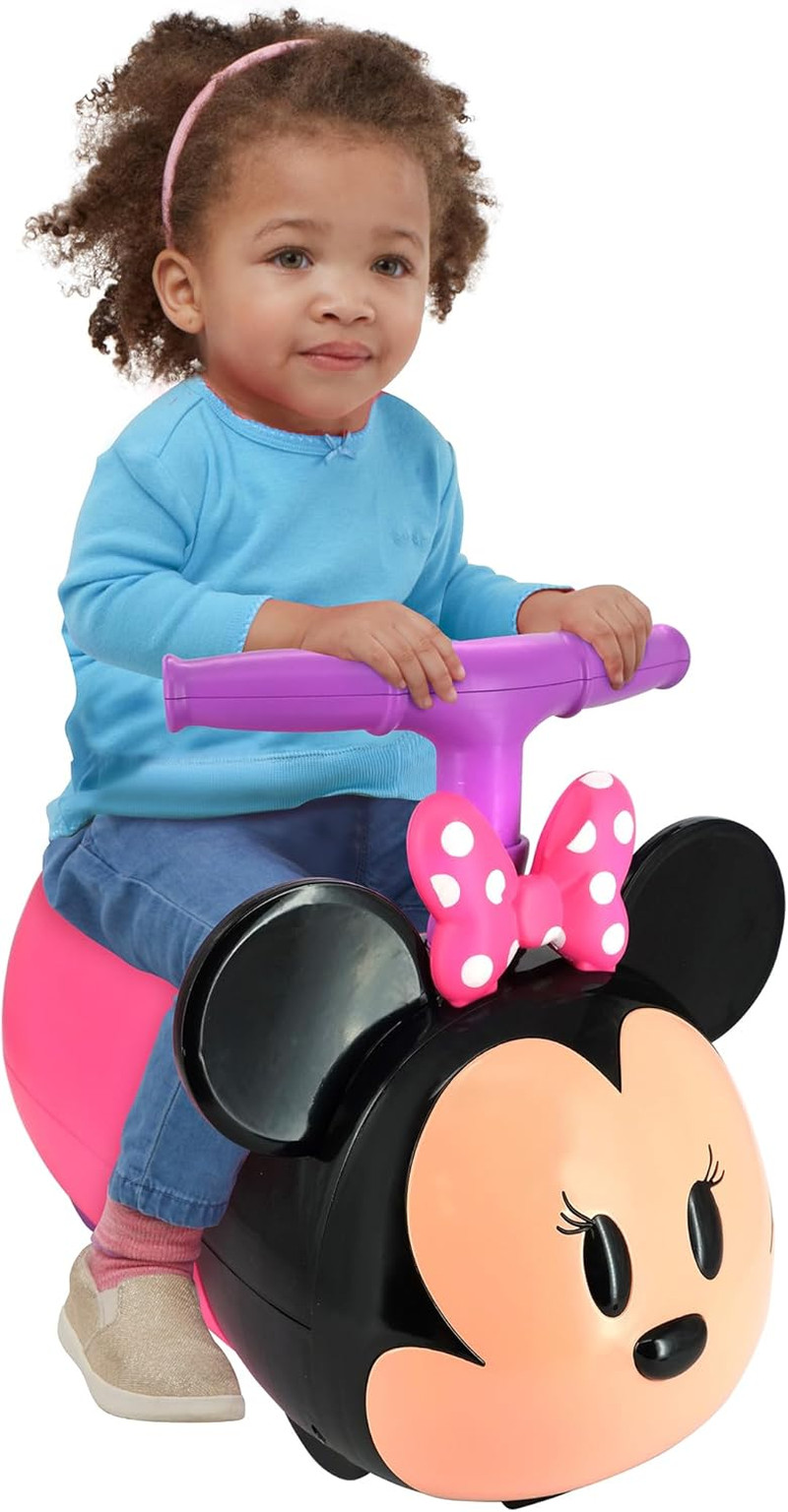 Minnie Mouse Zoom Zoom Ride-On Car with Lights & Sounds, Interactive Dashboard,
