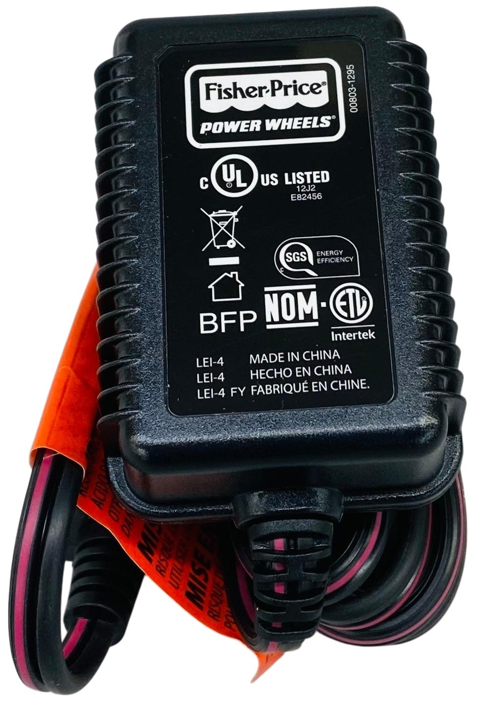 Power Wheels Grey 12V Grey Battery Charger 00801-1480, 00801-1778, 00801-2101