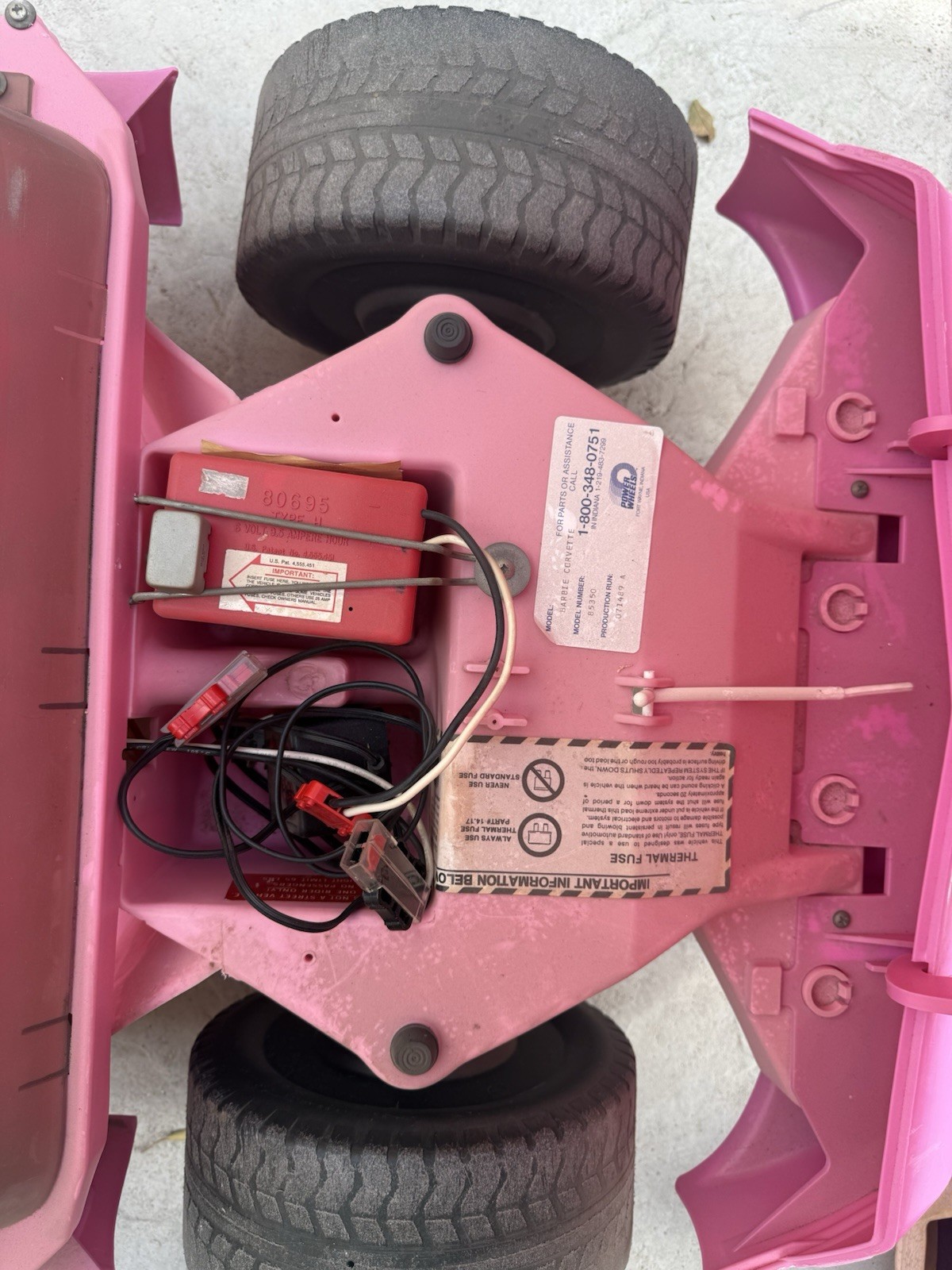 Power Wheels Barbie Corvette Pink Battery Operated Ride-On Toy