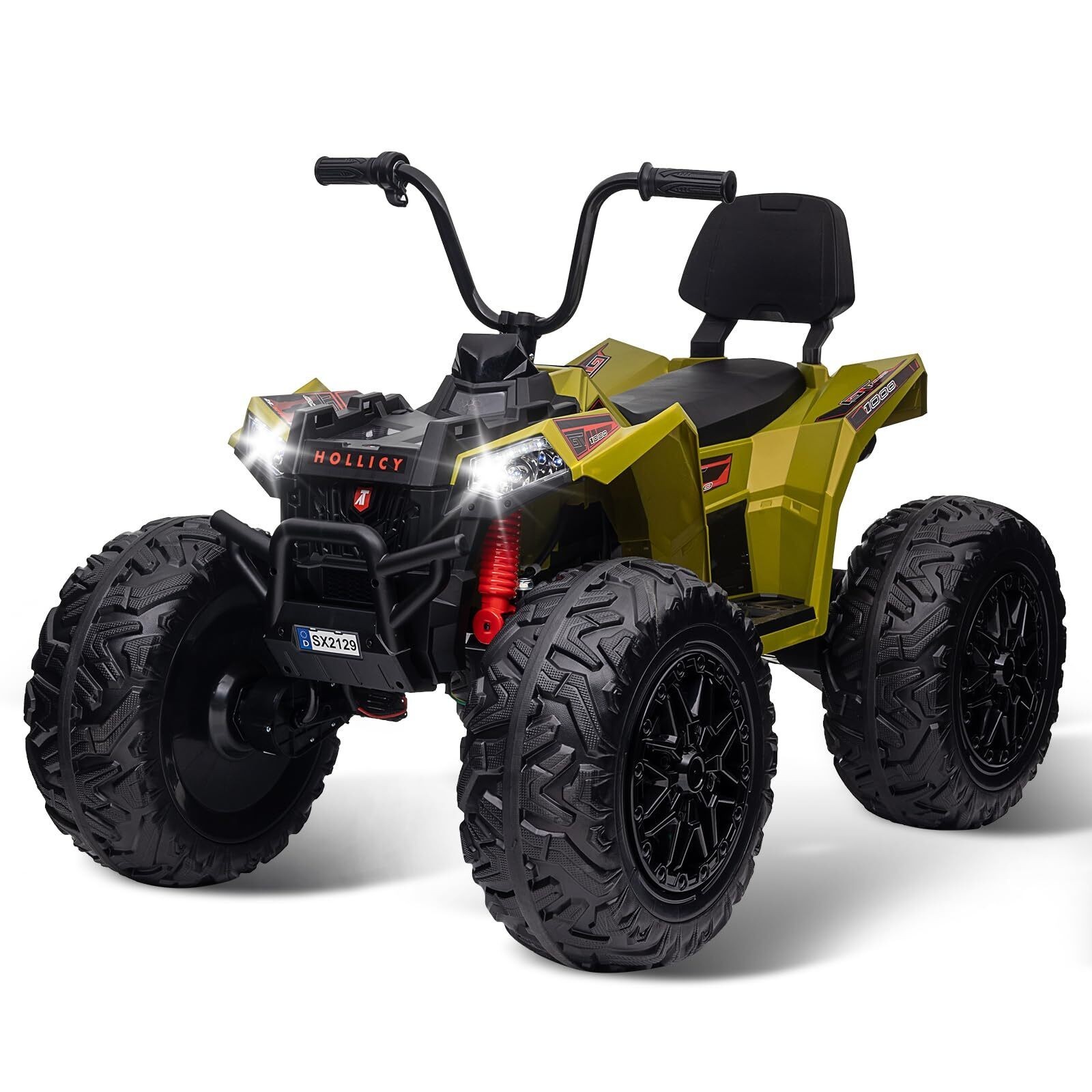 24V Kids ATV 4 Wheeler Quad Car Off-road Ride on Toy 5 mph Max-speed w/ LED Ligh