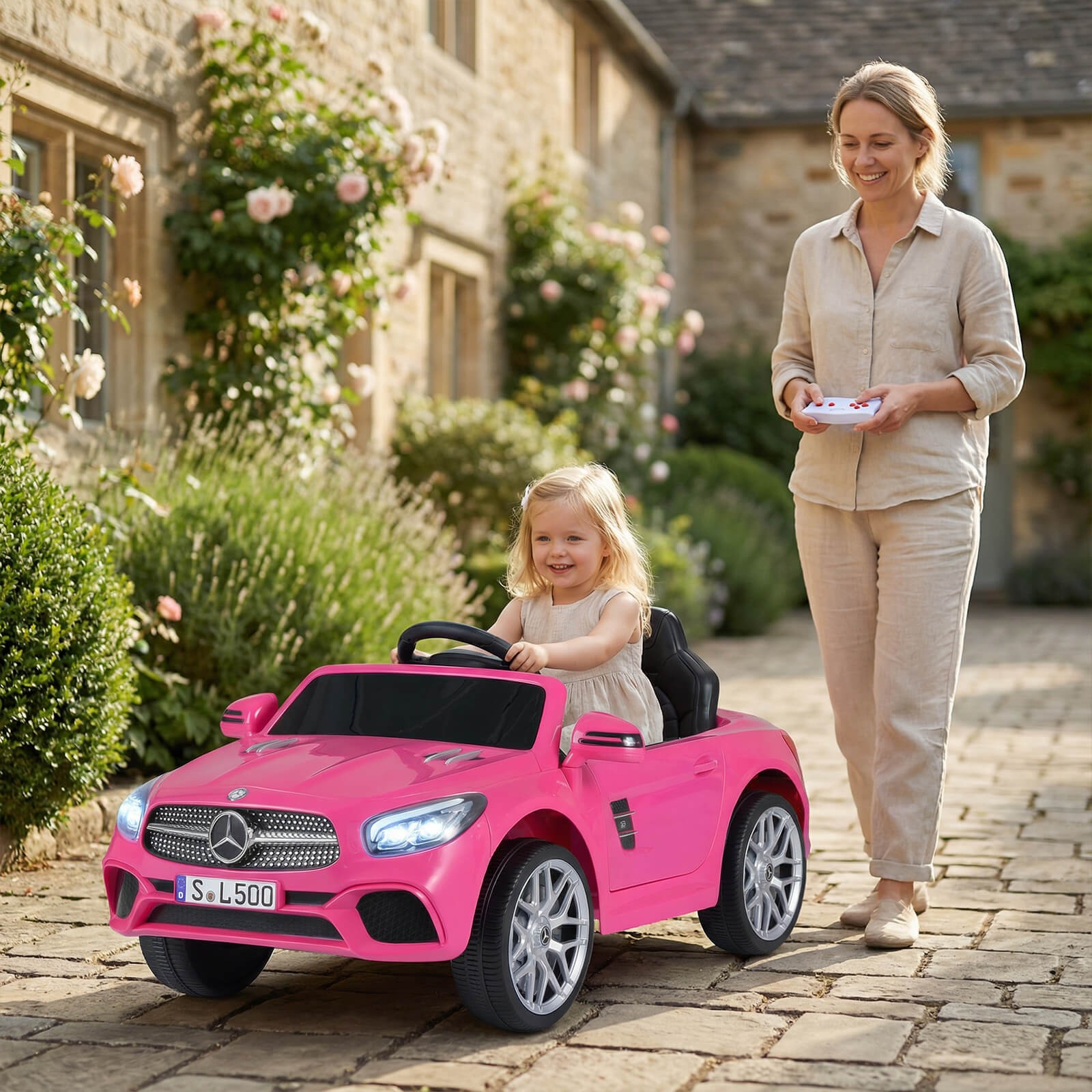 Licensed Mercedes-Benz SL R231 Kids Ride on Car 12V Electric Vehicle with Music