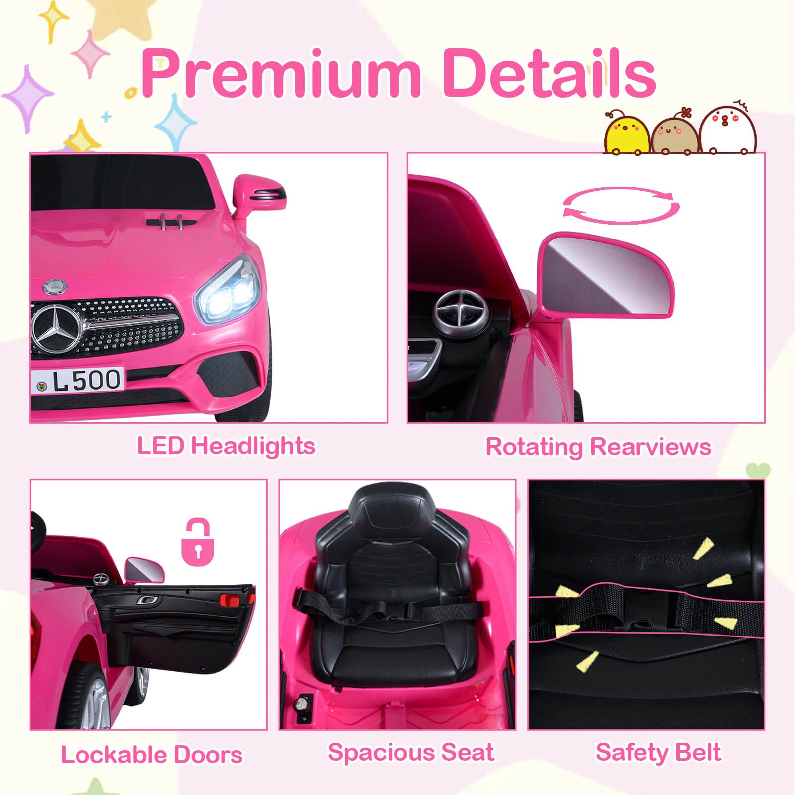 Licensed Mercedes-Benz SL R231 Kids Ride on Car 12V Electric Vehicle with Music