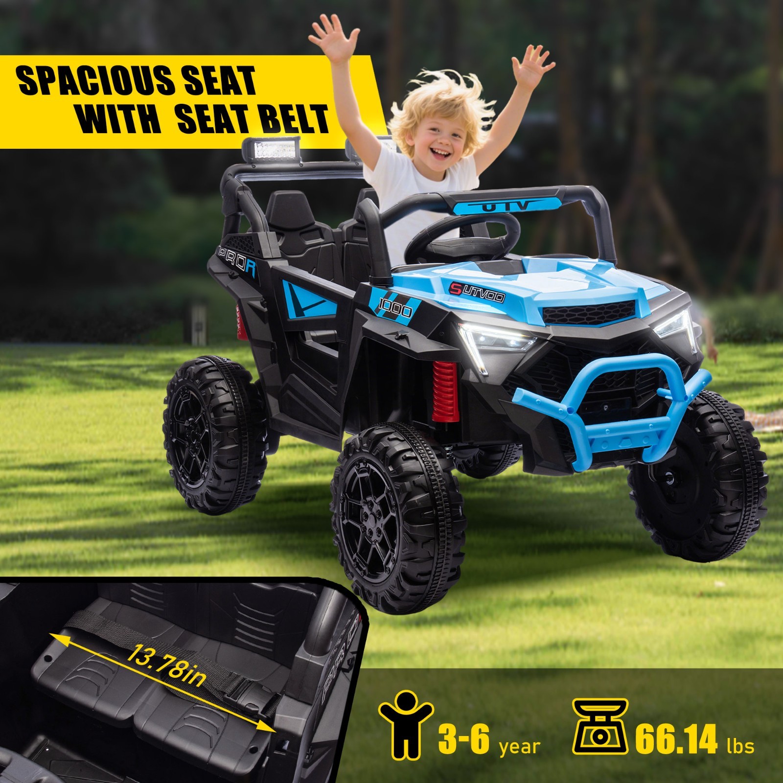 24V Kids Electric Car Ride On Toys w/Remote,Battery Power Wheels for Boys Girls