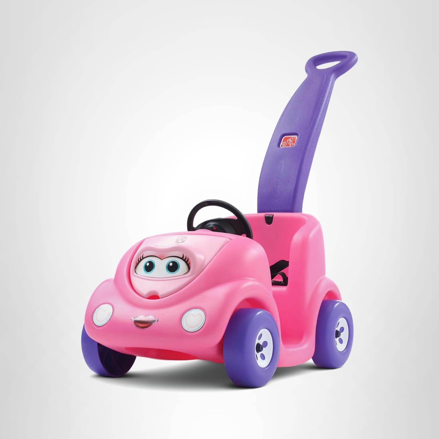 Kids Push Car Buggy Ride-On Toy with Seat Belt & Horn, Durable Plastic, 50 lbs M