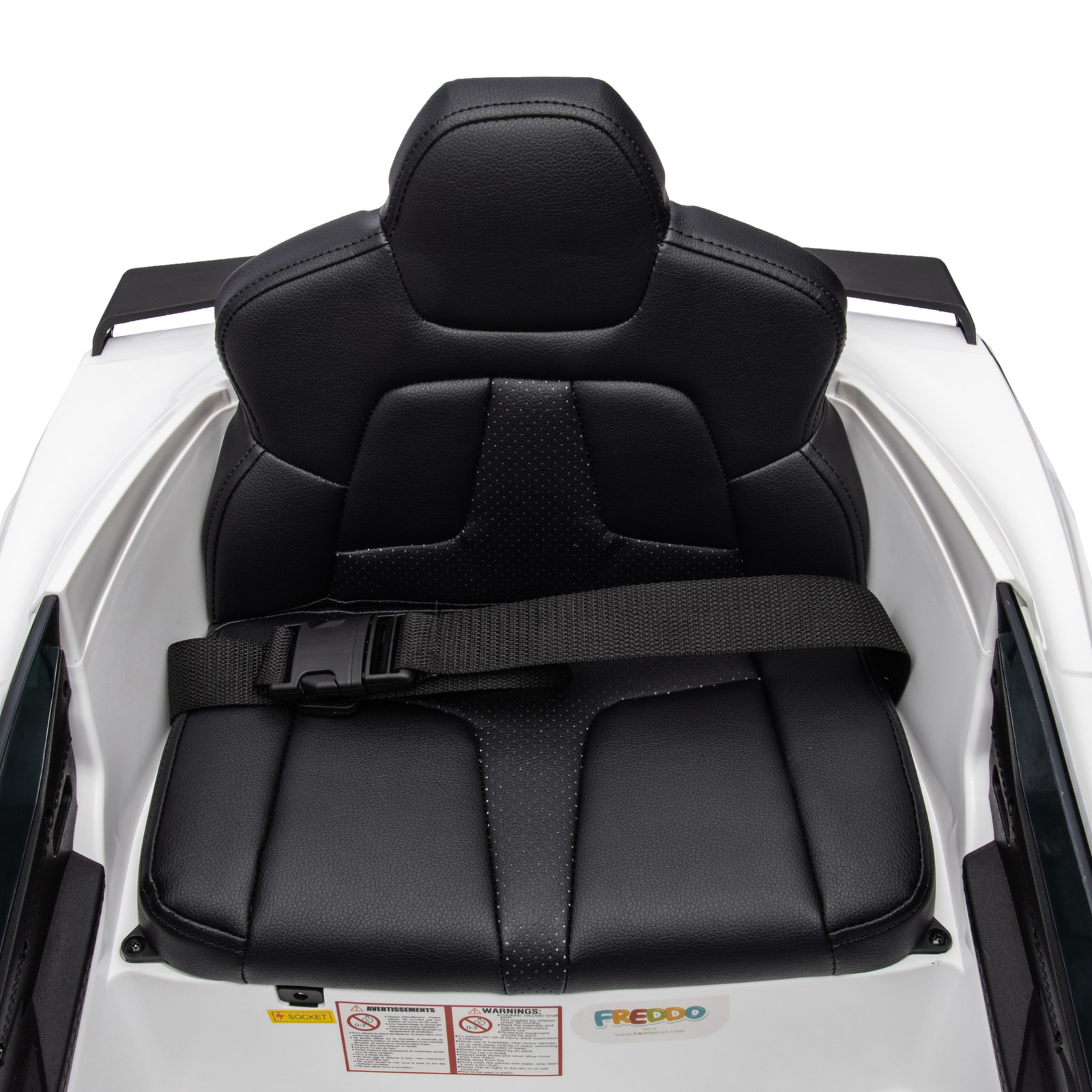 12V Chevrolet Corvette C8 Kids Ride On Car RC Remote Control Leather Seat White