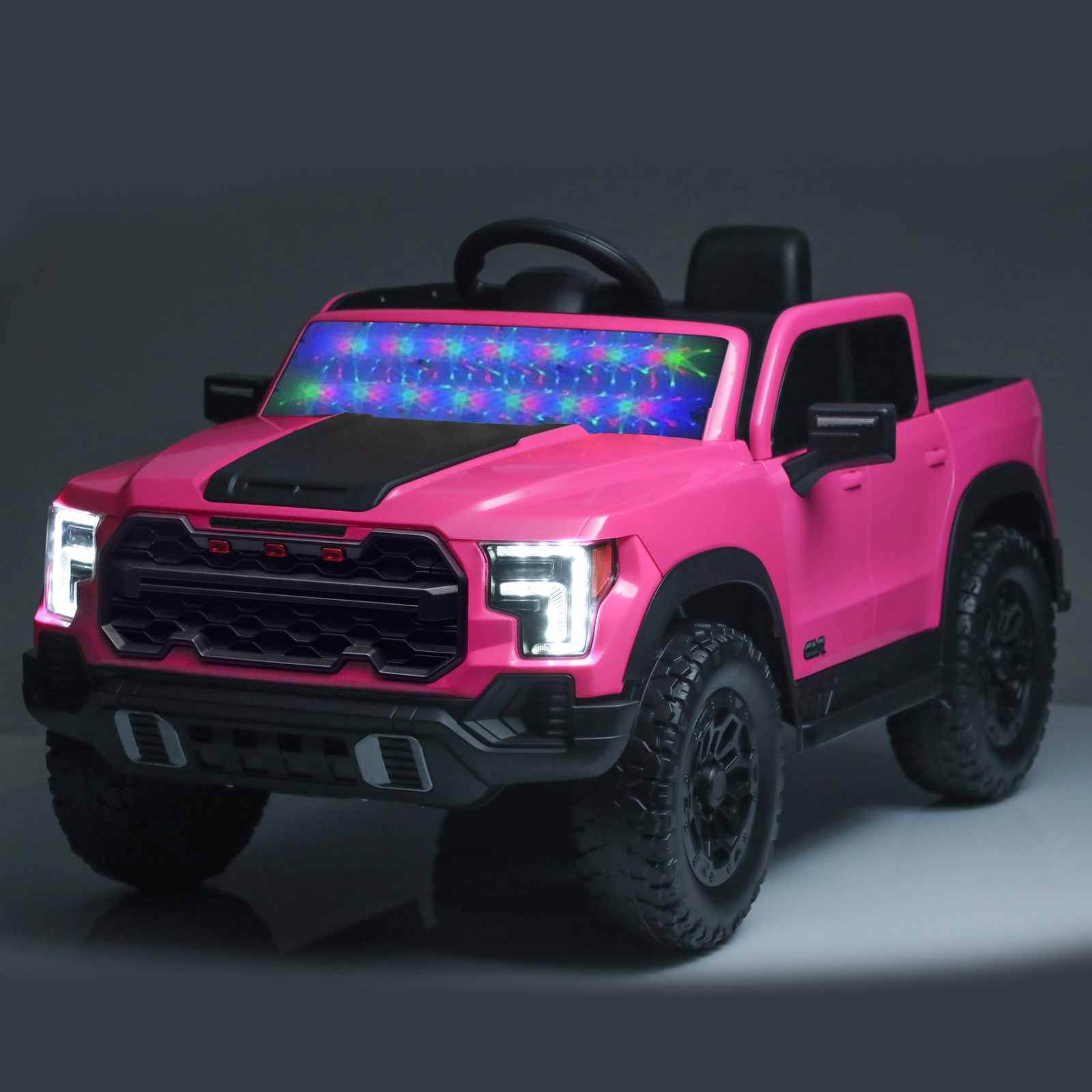 12V Kids Ride-On Car Remote Control, 4-Wheel Shock Absorption 3-6 Years Pink