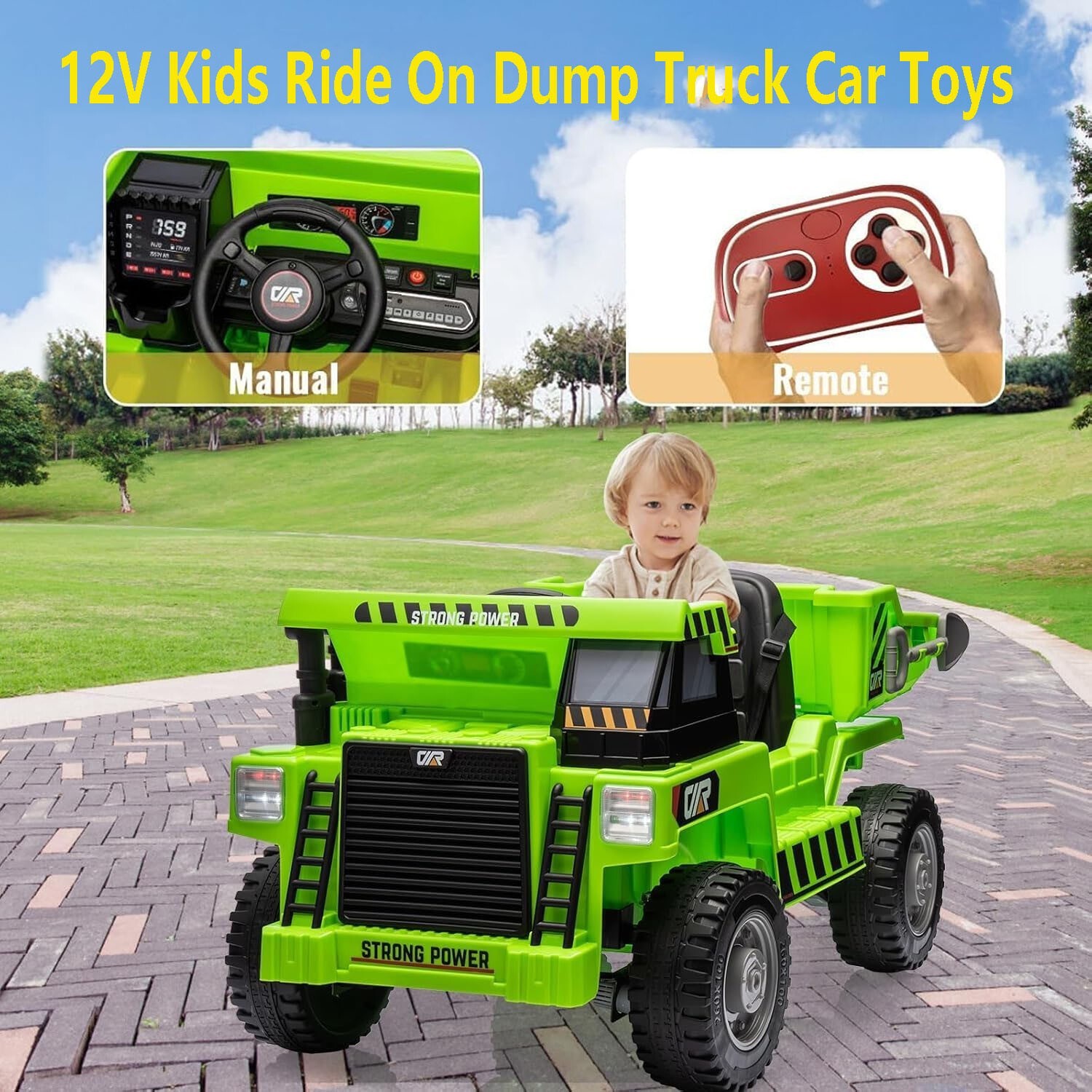 12V Kids Ride On Car Toys Electric Dump Truck Car with Remote Control,Music