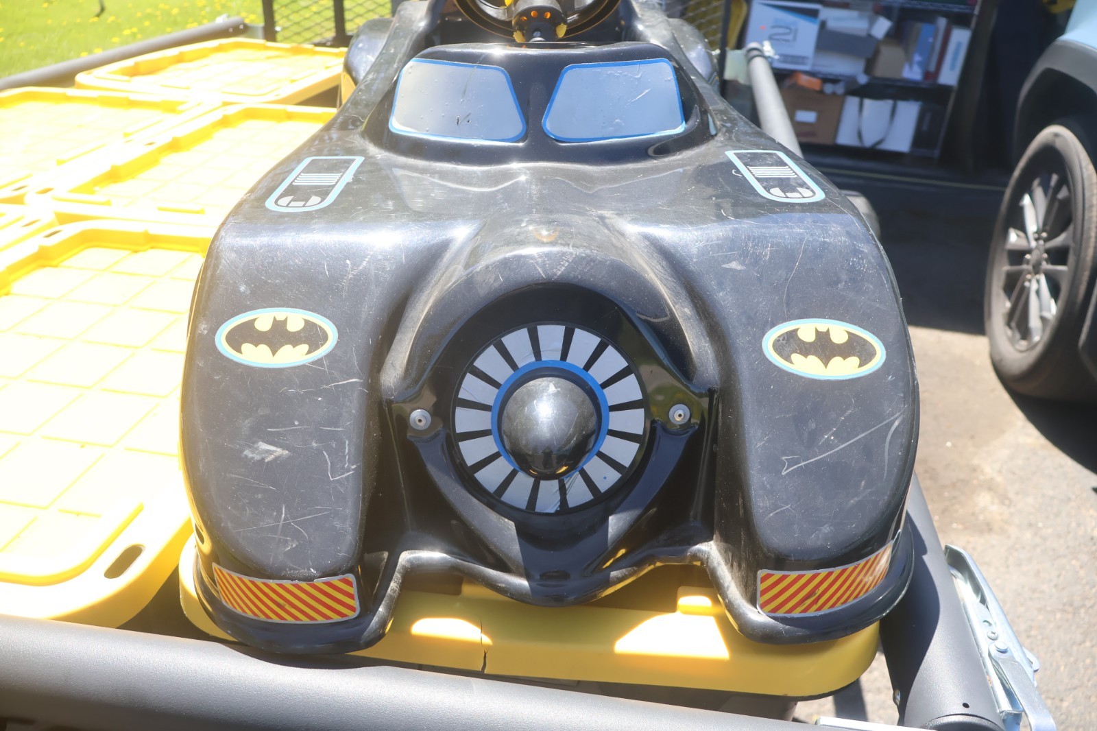 Nice Rare 1989 Mini-Motors Bat-Man Batmobile Power Wheels Motor Car Kingsbury