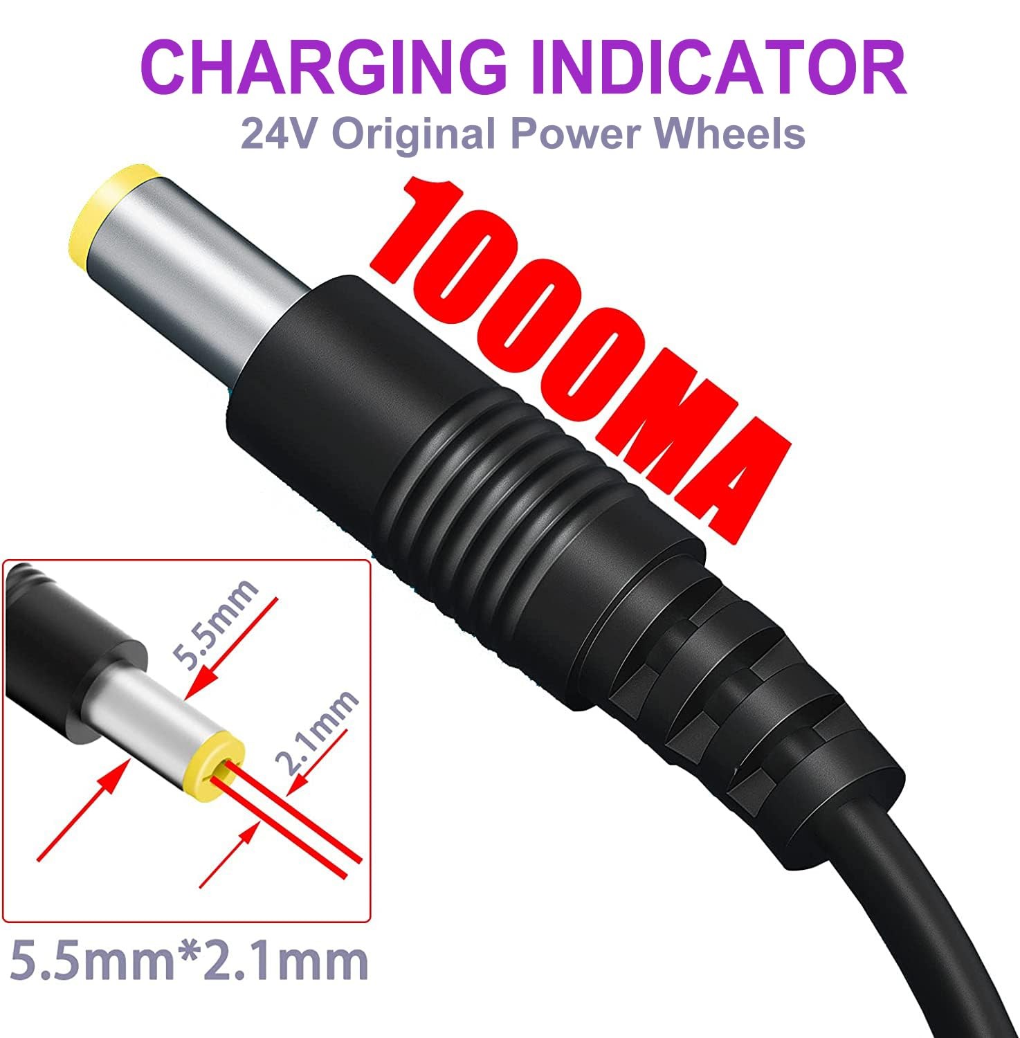 24V Charger for Kids Ride On Car Toys 24 Volt Battery Charger Wrangler SUV Ki…