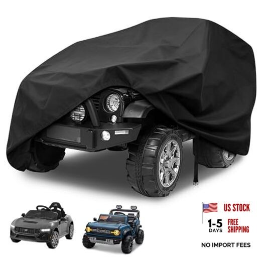 Kids Ride-On Toy Car Cover, Outdoor Wrapper Resistant 52″ x 28″ x 24″
