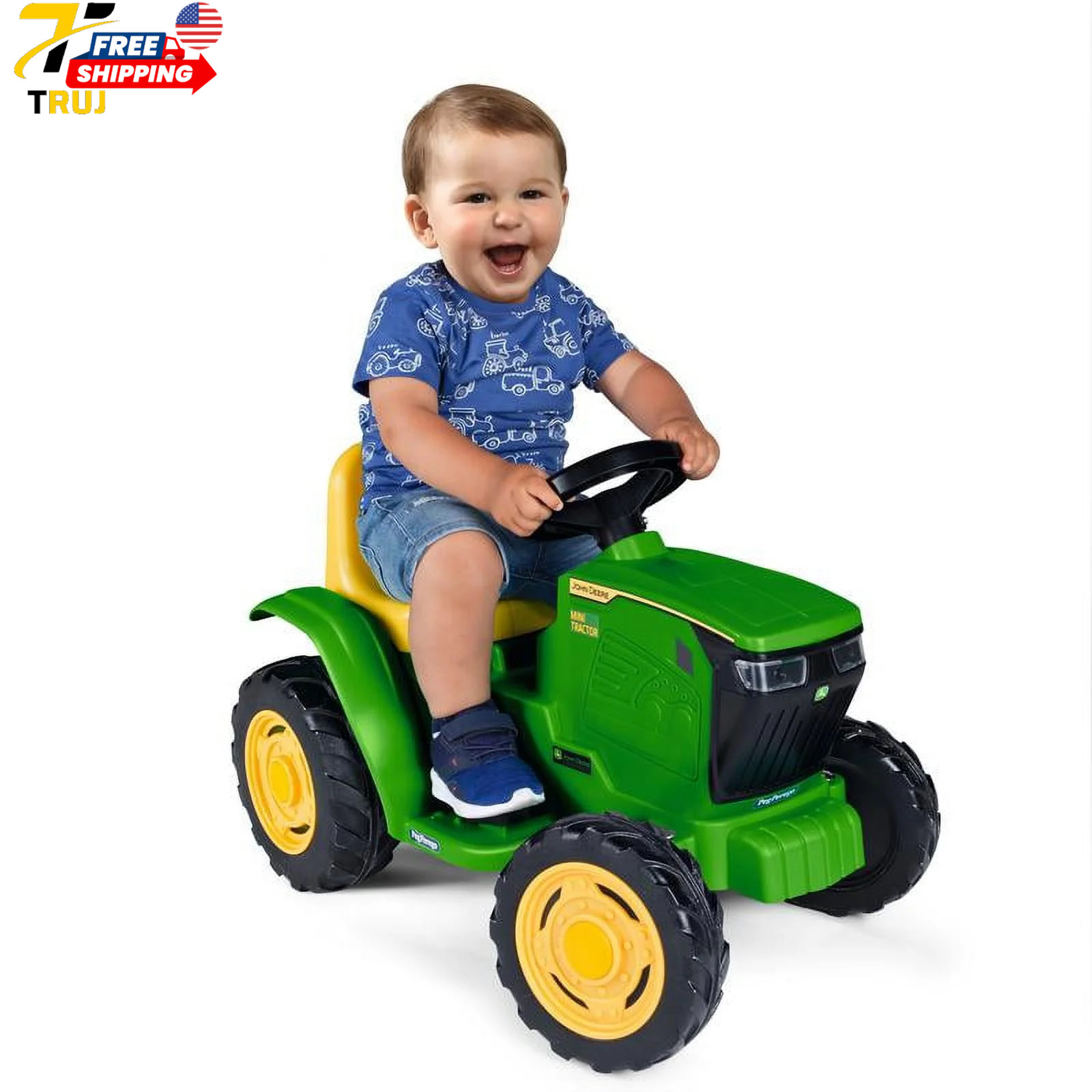 Peg Perego Mini Tractor 6 Volt Ride on Toy For Ages 1-1/2 to 3 years