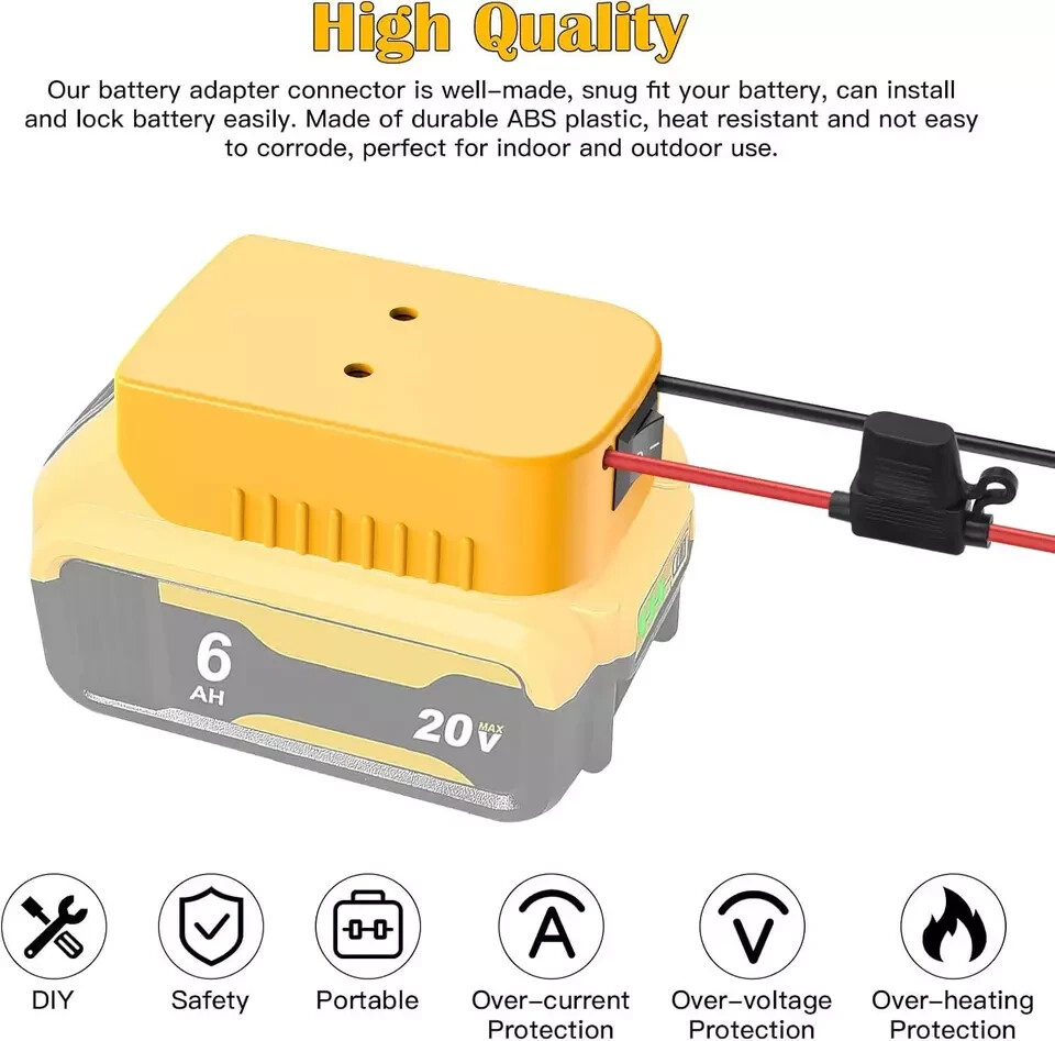 Power Wheels Adapter For Dewalt 20V Battery Adapter Power Wheels Battery Kit And