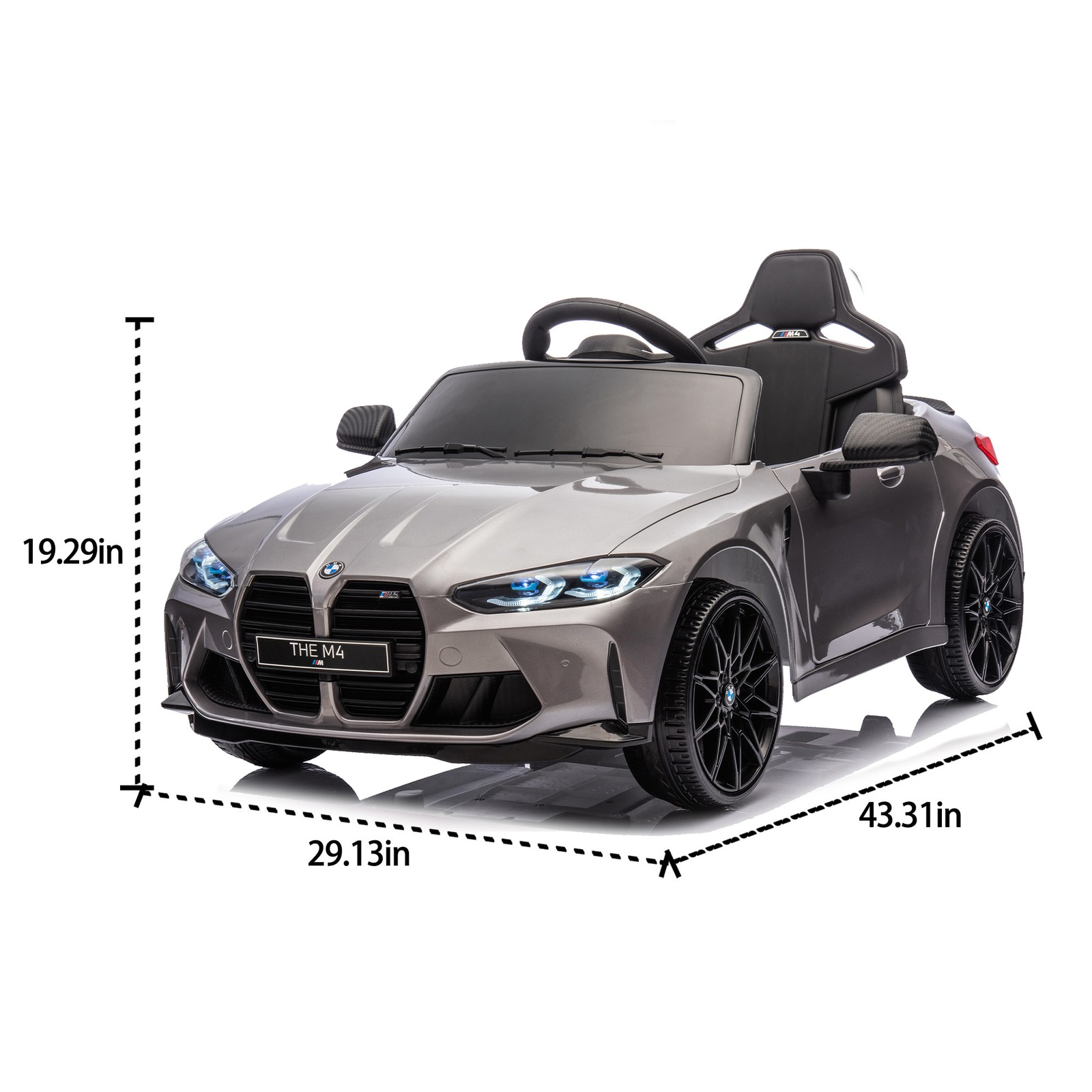 12v Kids ride on toy car 2.4G W/Parents Remote Control 3 Speed Adjustable Silver