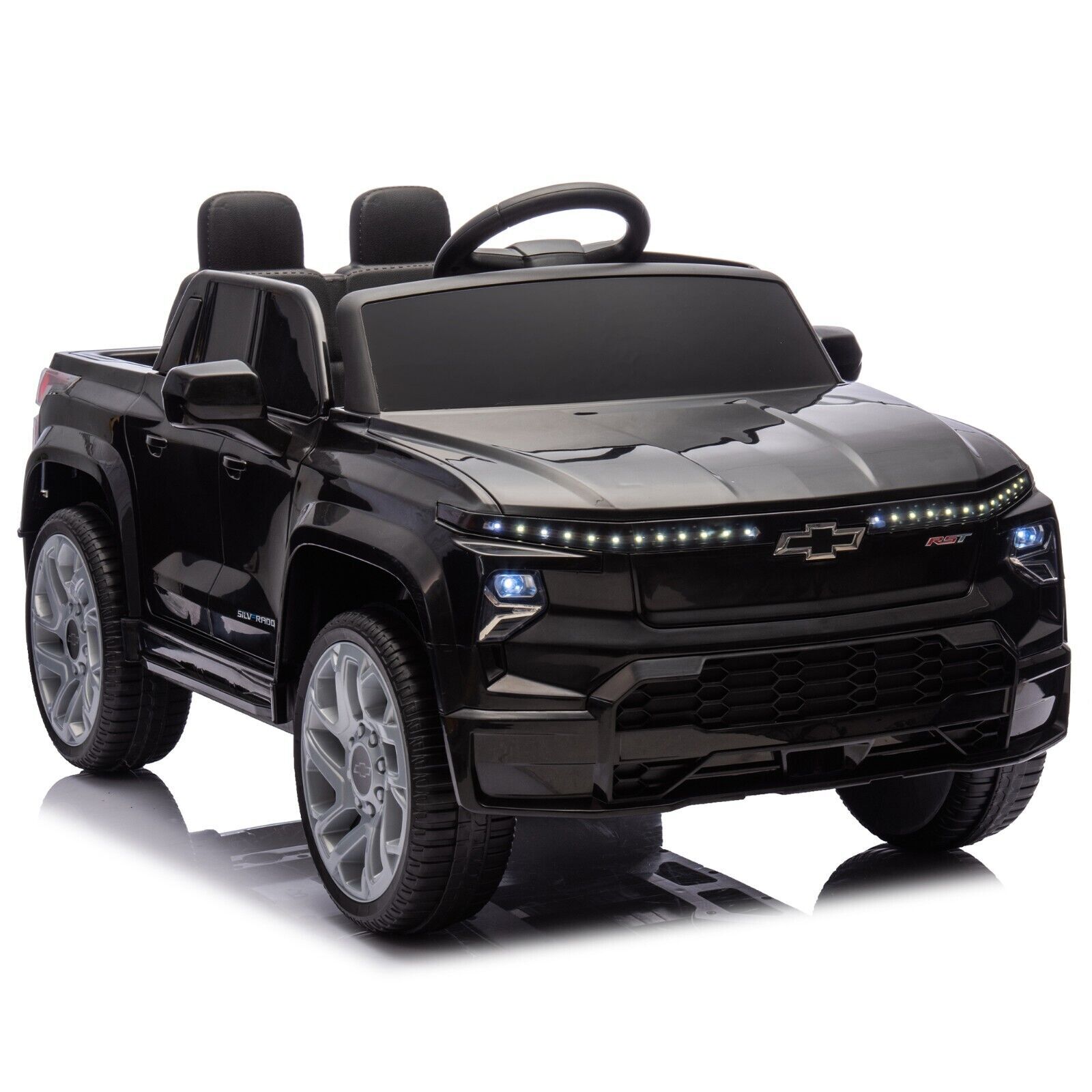 24V Kids Ride on Car Licensed Chevrolet Silverado Electric Truck Toy with Remote
