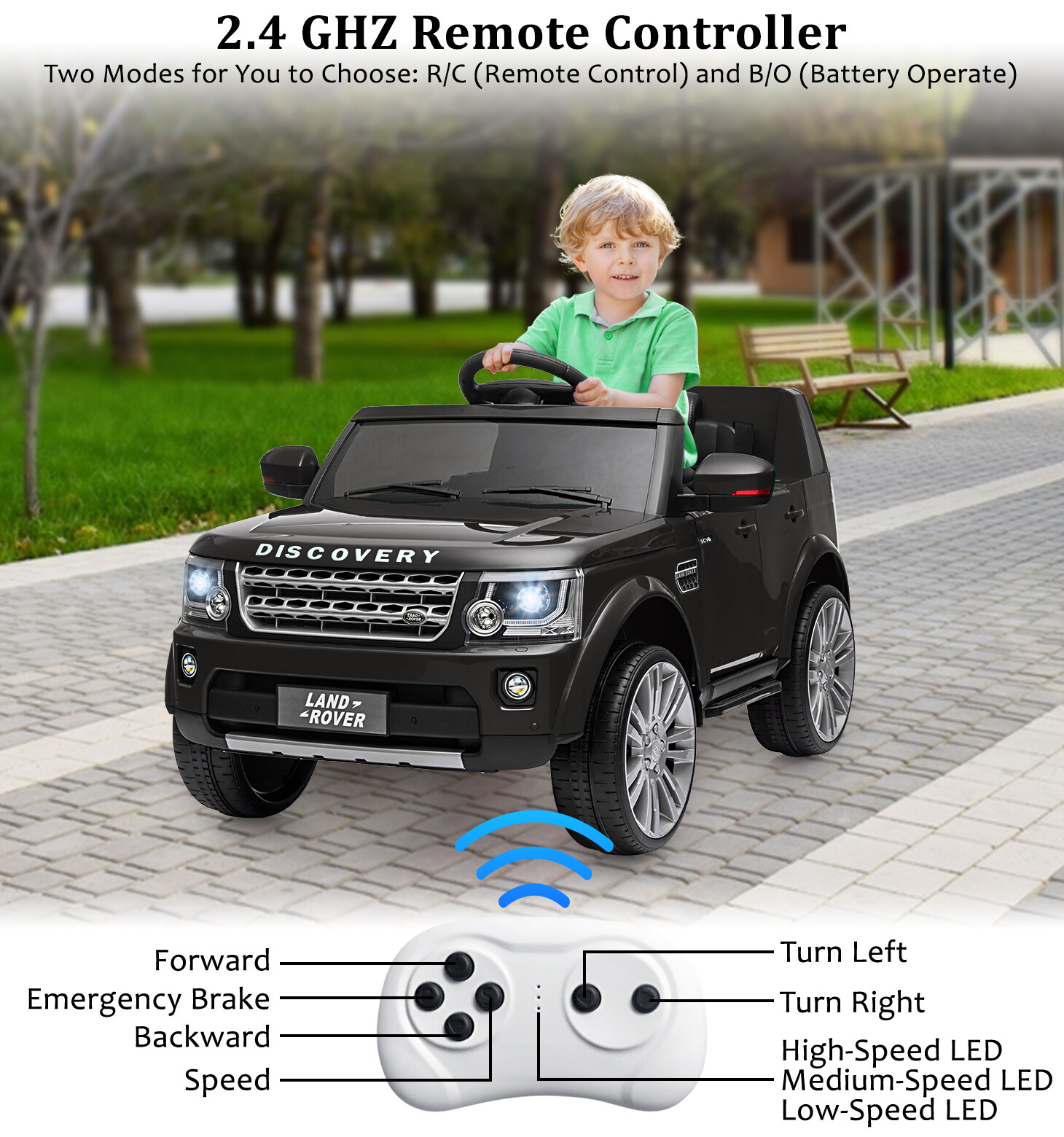 12V Ride On Toys for Toddler 3-8, Kids Electric Car With Parent Remote Control