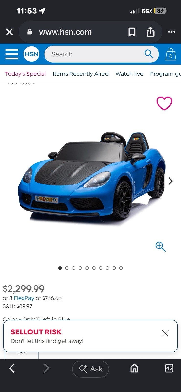 FREDDO rare worlds fastest 48 v rideon kids car leather seats Bluetooth stereo