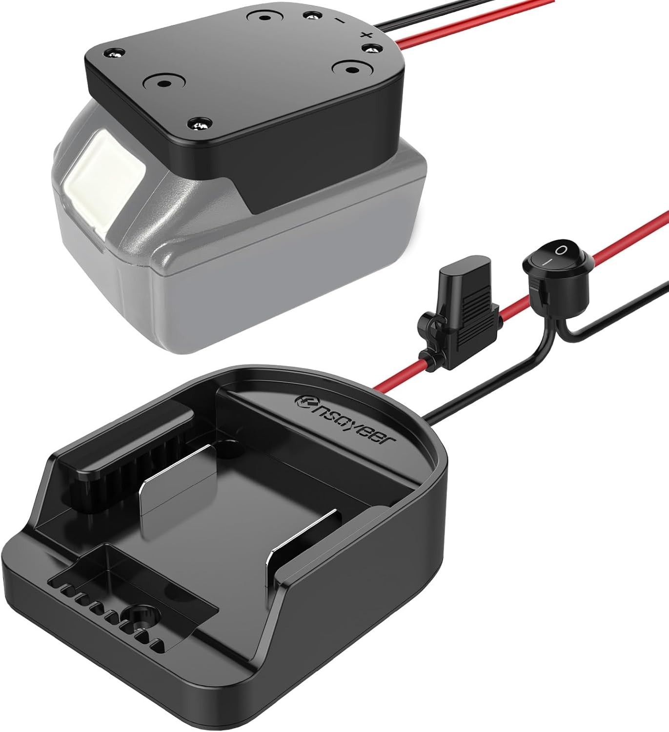 18V Power Wheel Adapter with Safety Fuse & Easy Installation Features