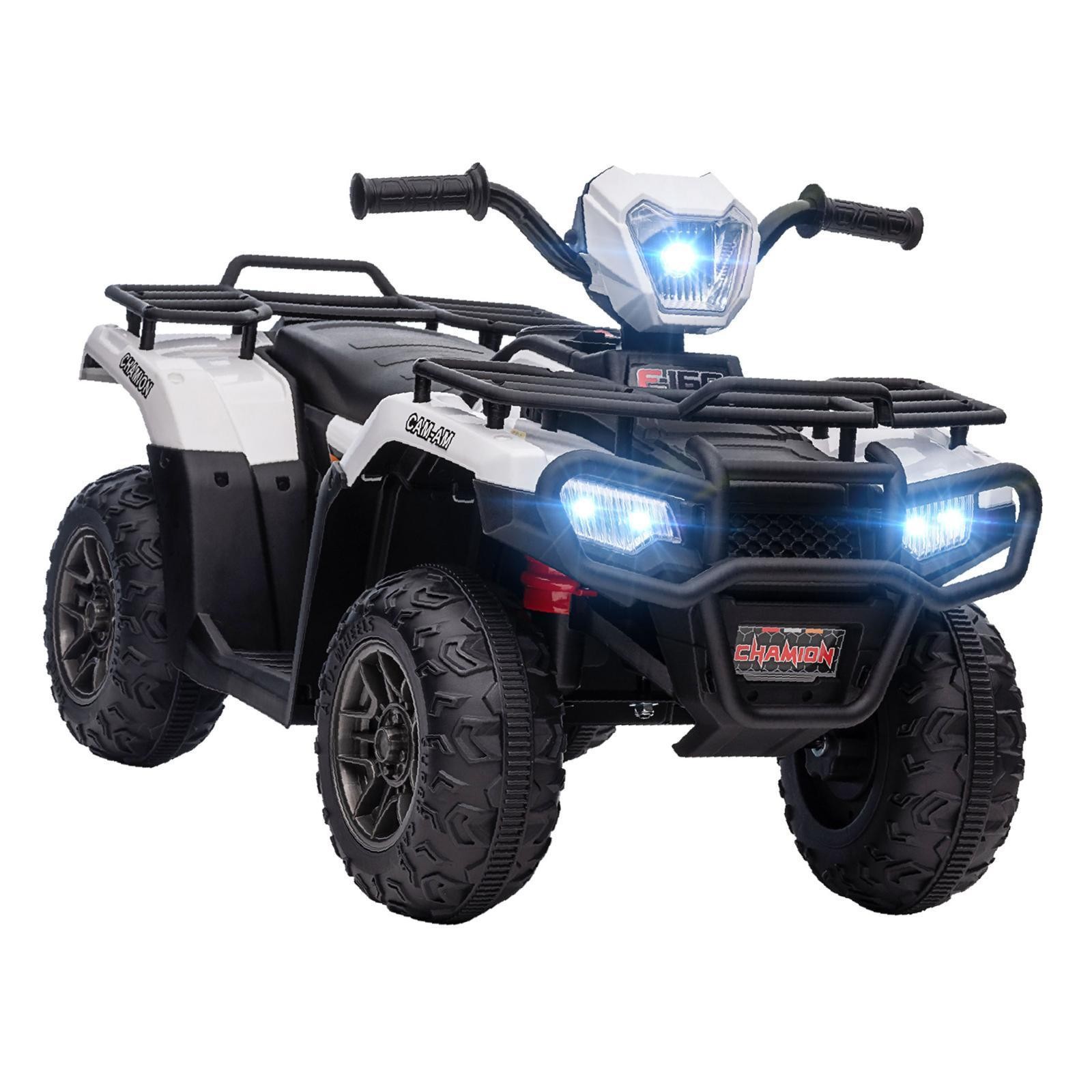 12V Ride on ATV for Kids, Kids Electric 4 Wheeler with Headlight,