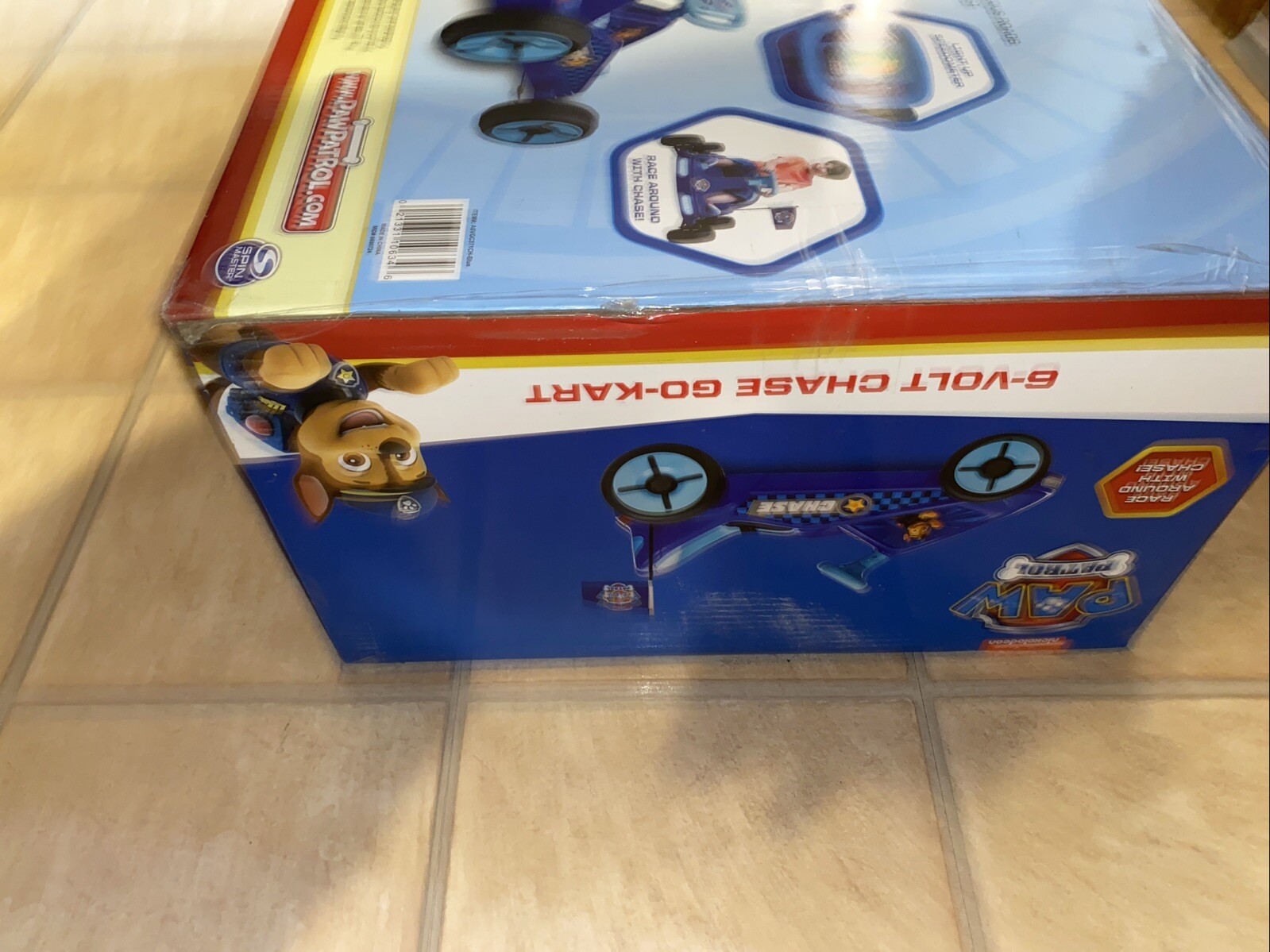 Paw Patrol Chase 6V Electric Go Kart for Kids, Electric Ride-On Toy with Ligh…