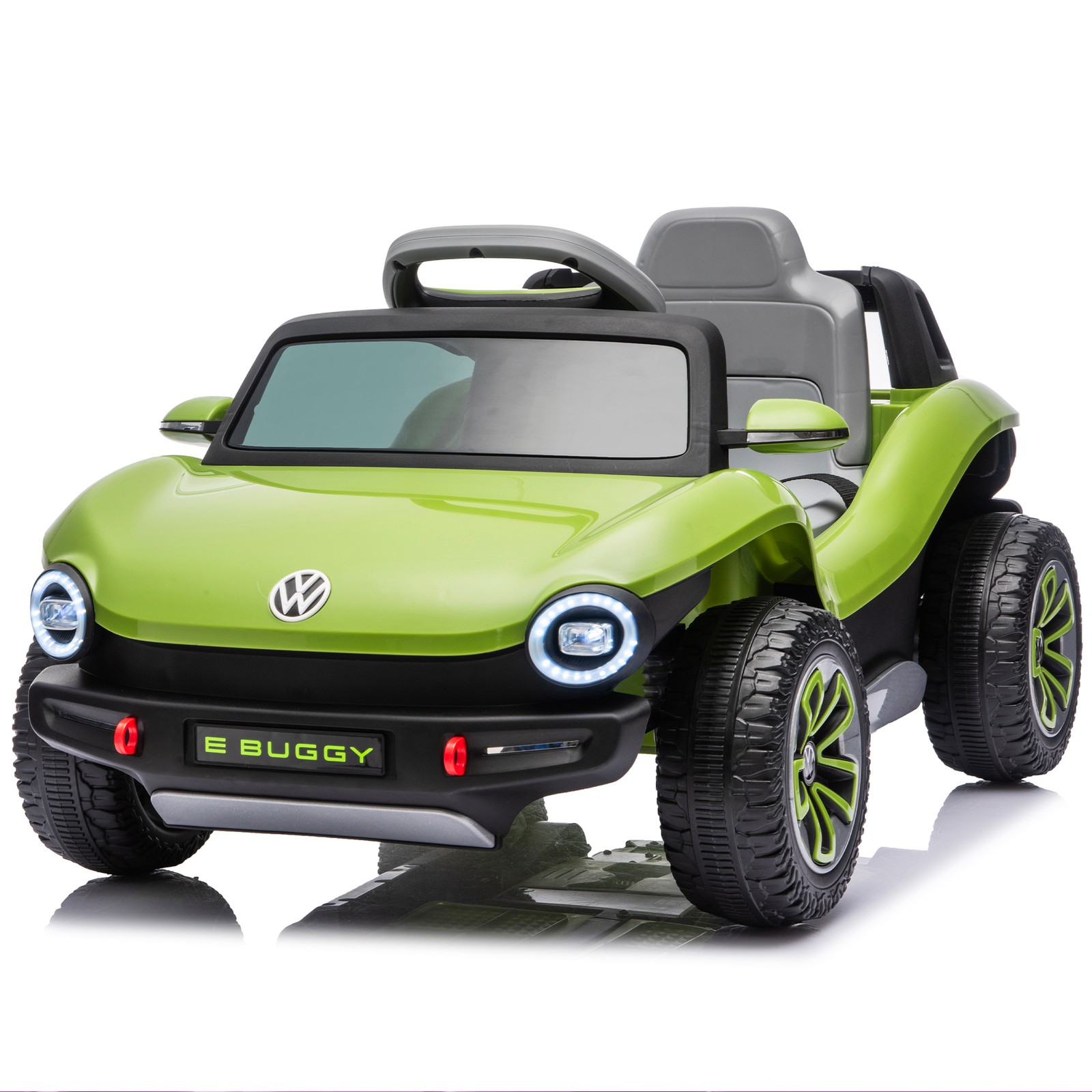 12V Licensed Volkswagen Beetle Kids Ride On Electric Car Speeds 1.5-2.5MPH Green