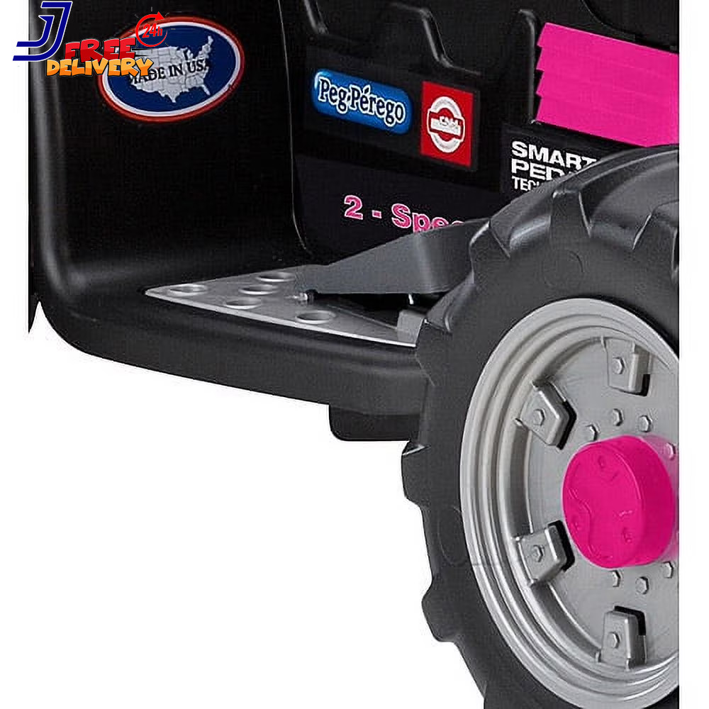 Case IH Magnum Tractor and Trailer Girls’ 12 Volt Battery Powered Ride On Pink