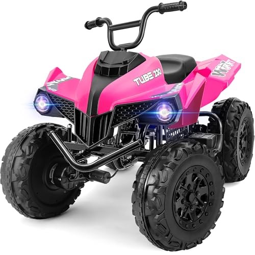 Pink 24V Iron-Frame ATV for Big Kids – 2 Seater – 4WD Heavy-Duty