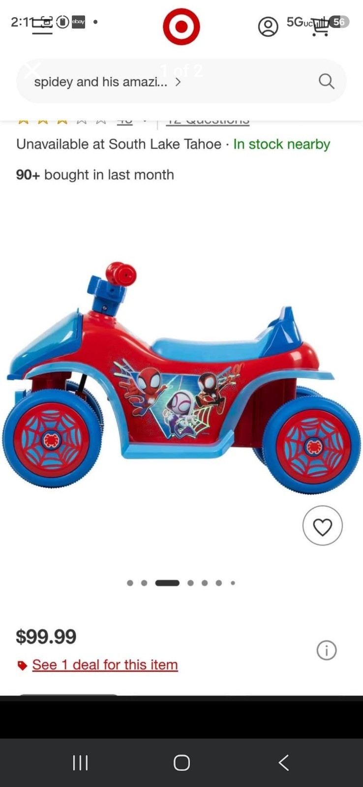Spidey Spiderman Ride On Electronic Ride On Car