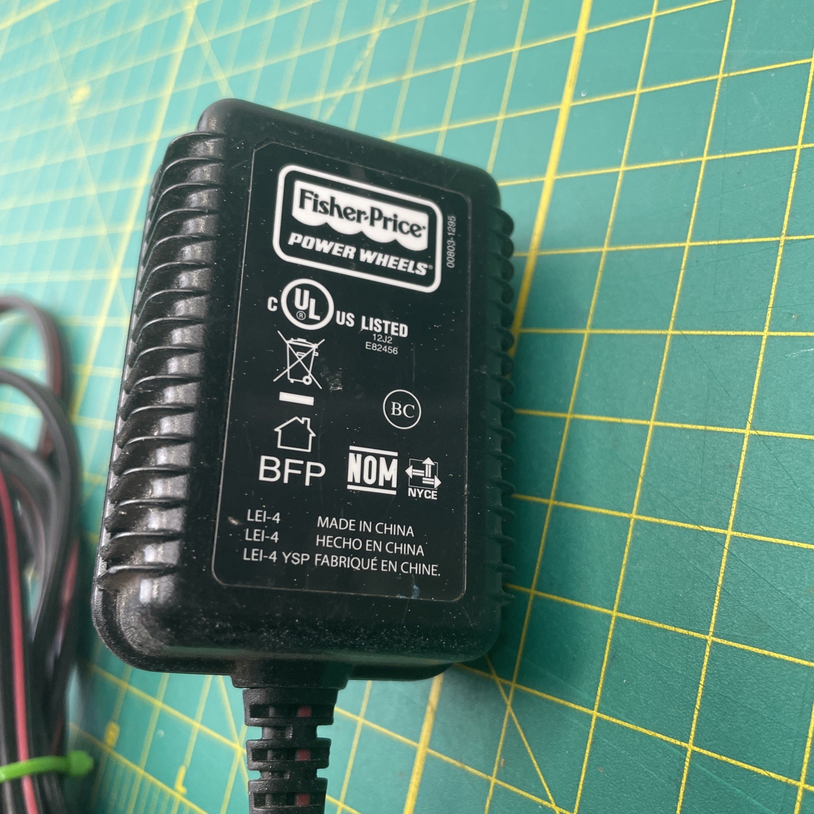 OEM Fisher Price Power Wheels AC/DC Adapter Charger Cord Model 00801-1778