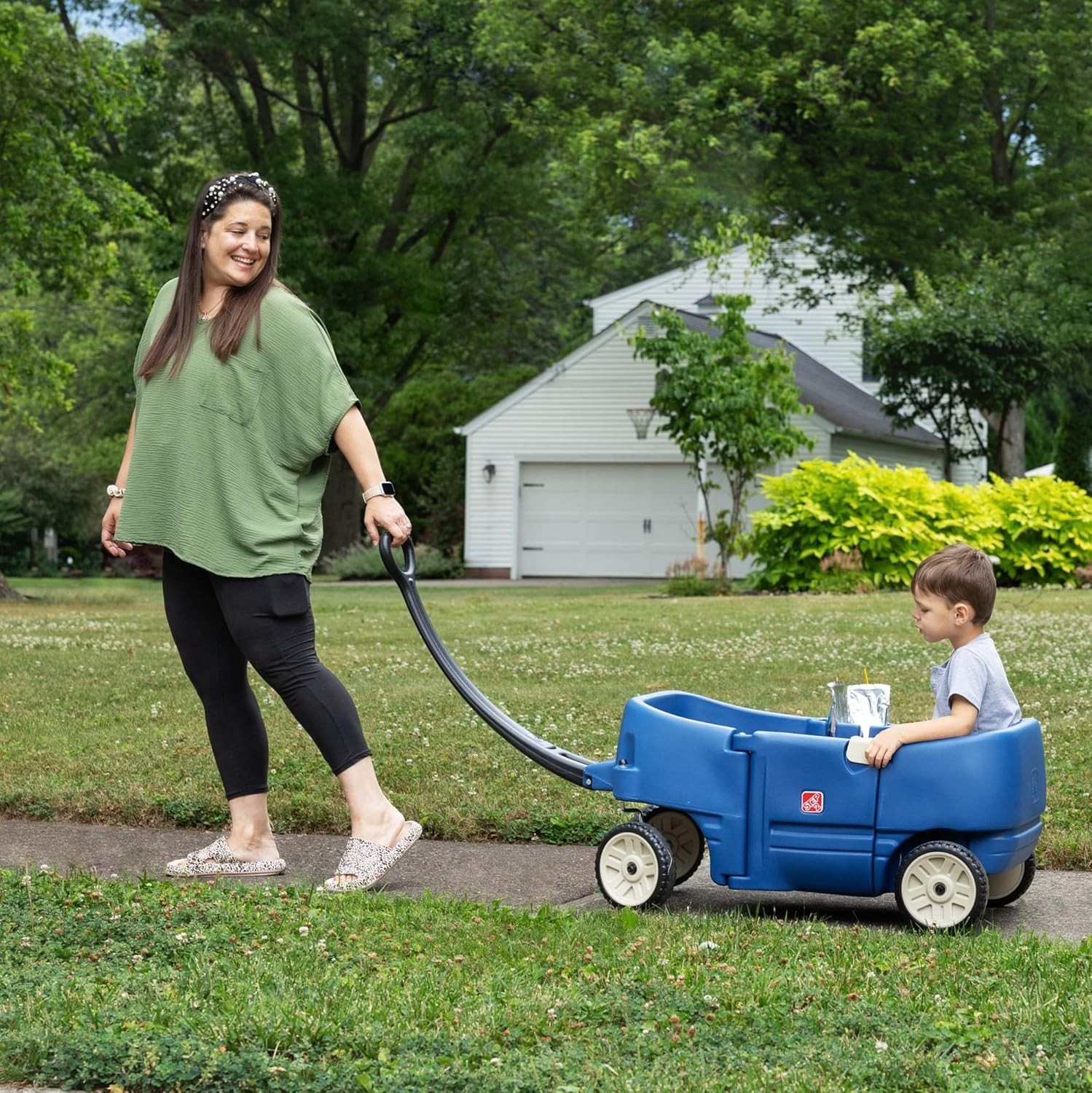 Classic Kids’ Ride-On Wagon, Durable Plastic Construction