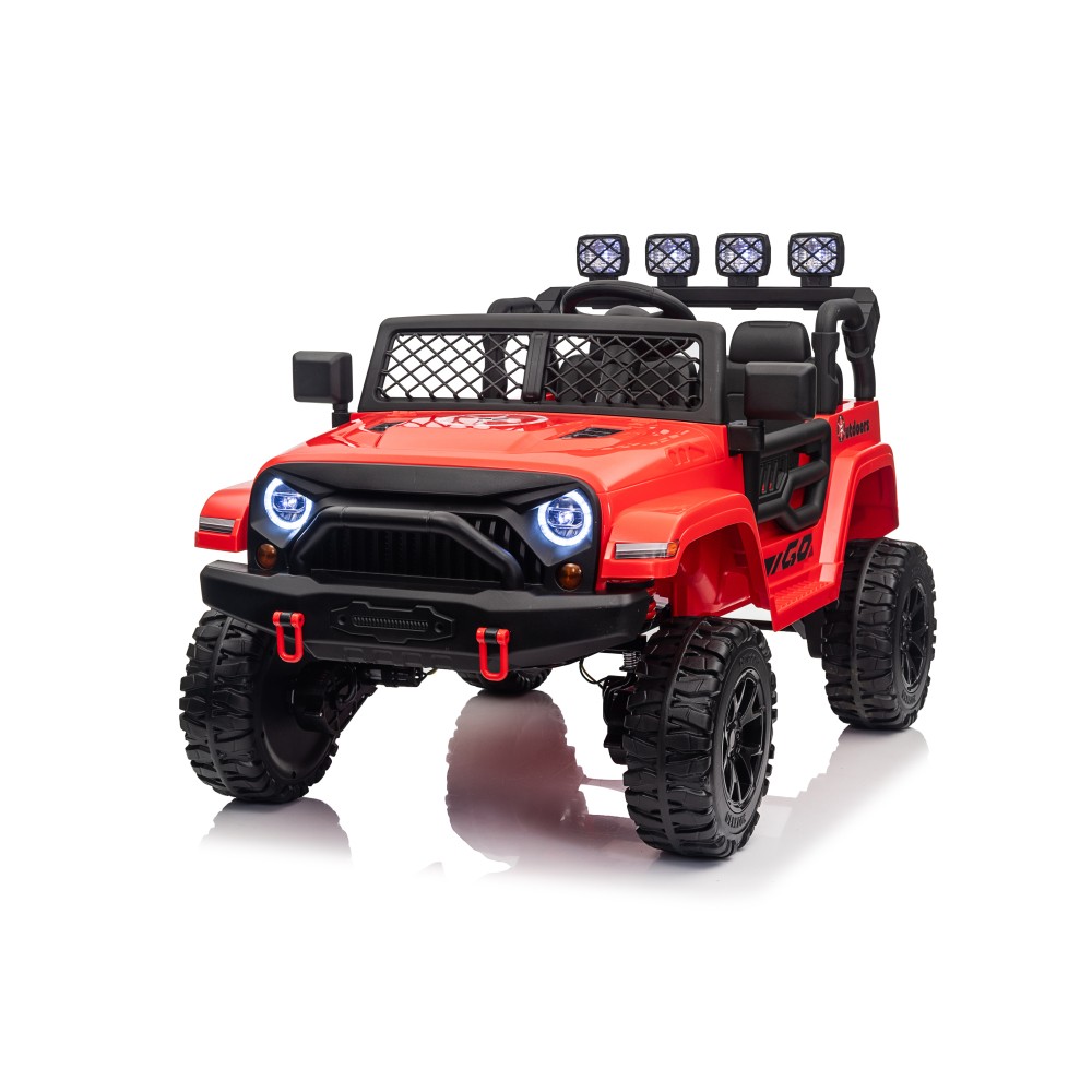 2-Seater 4WD Ride-On Jeep w/ Remote, LED & Music – 75W Motor for Big Kids 3+