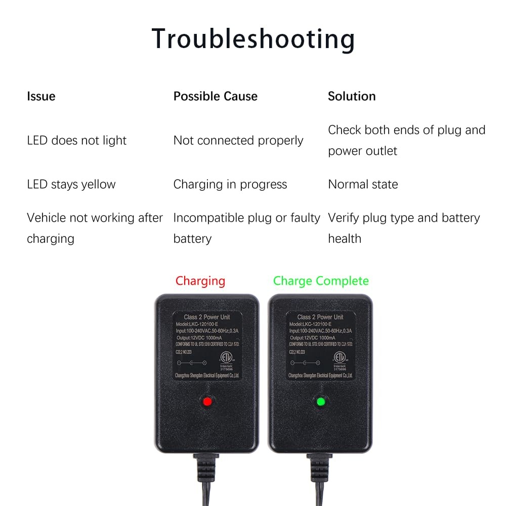 Universal 12V Charger for Kids Ride On Toys and Cars – Compatible with BMX…